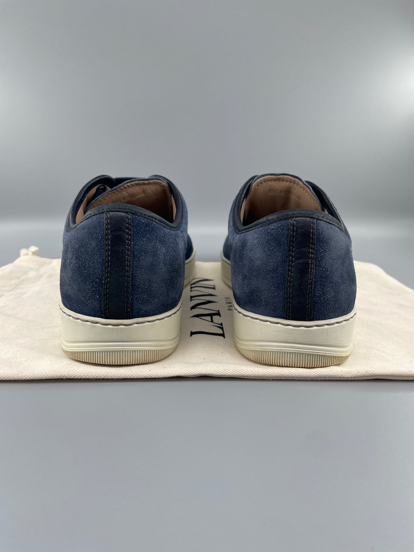 Lanvin Patent Cap Toe Sneaker Navy 43 | UK9