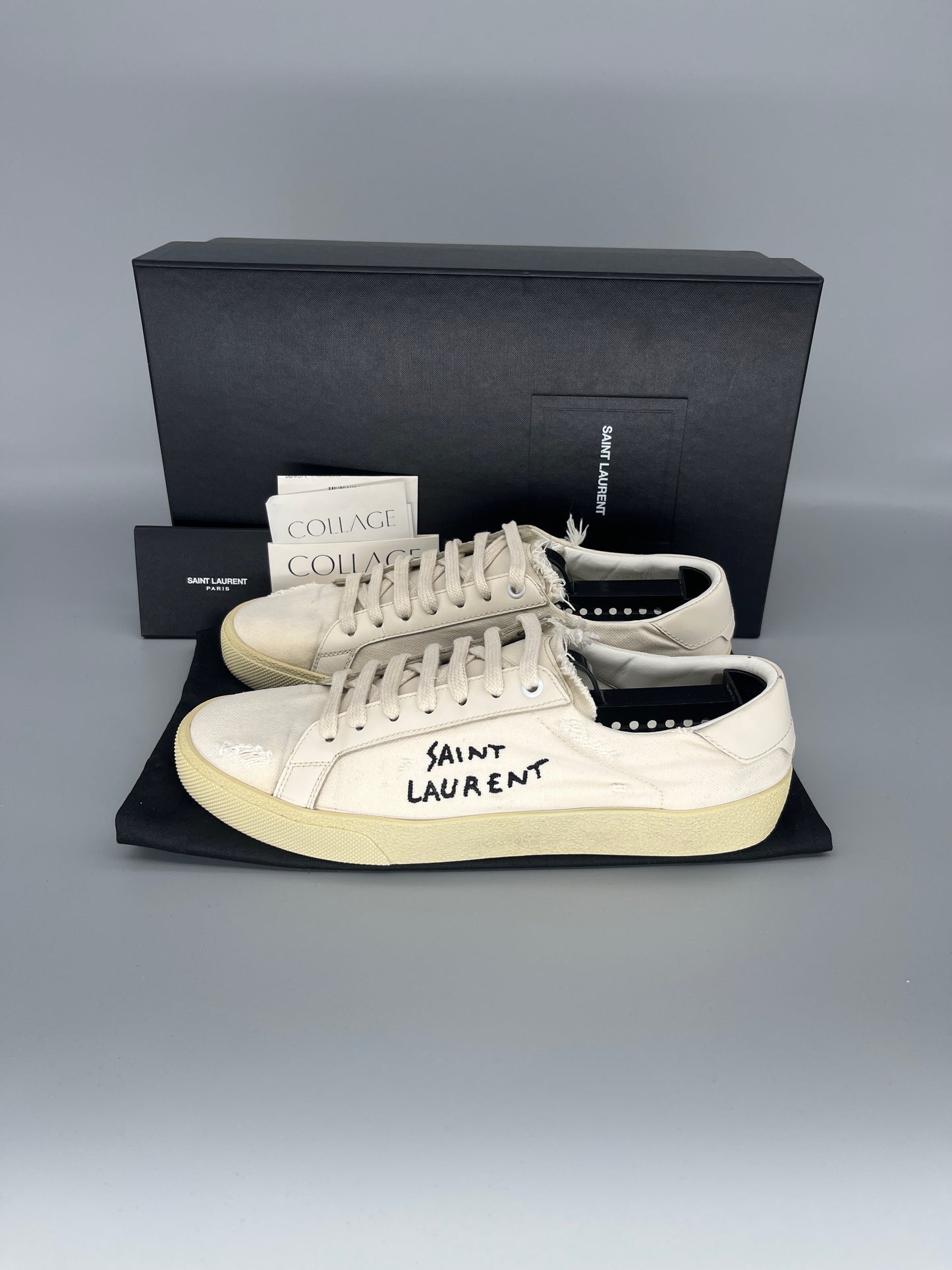 Saint Laurent SL/06 Court Classic Beige/Vit 40