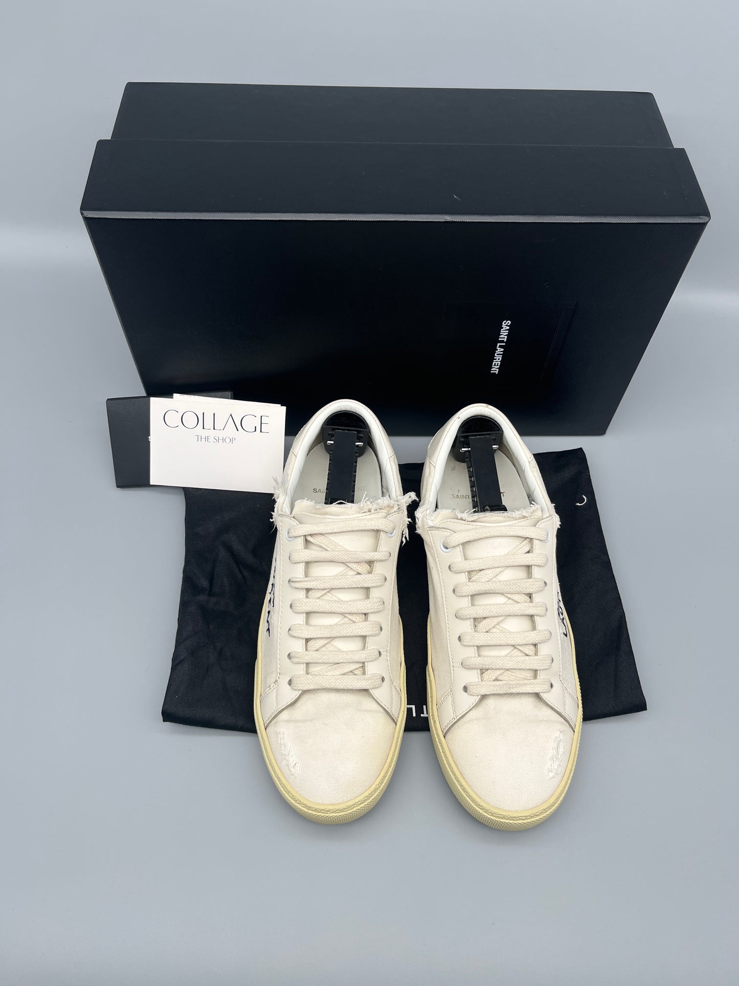 Saint Laurent SL/06 Court Classic Beige/Vit 40