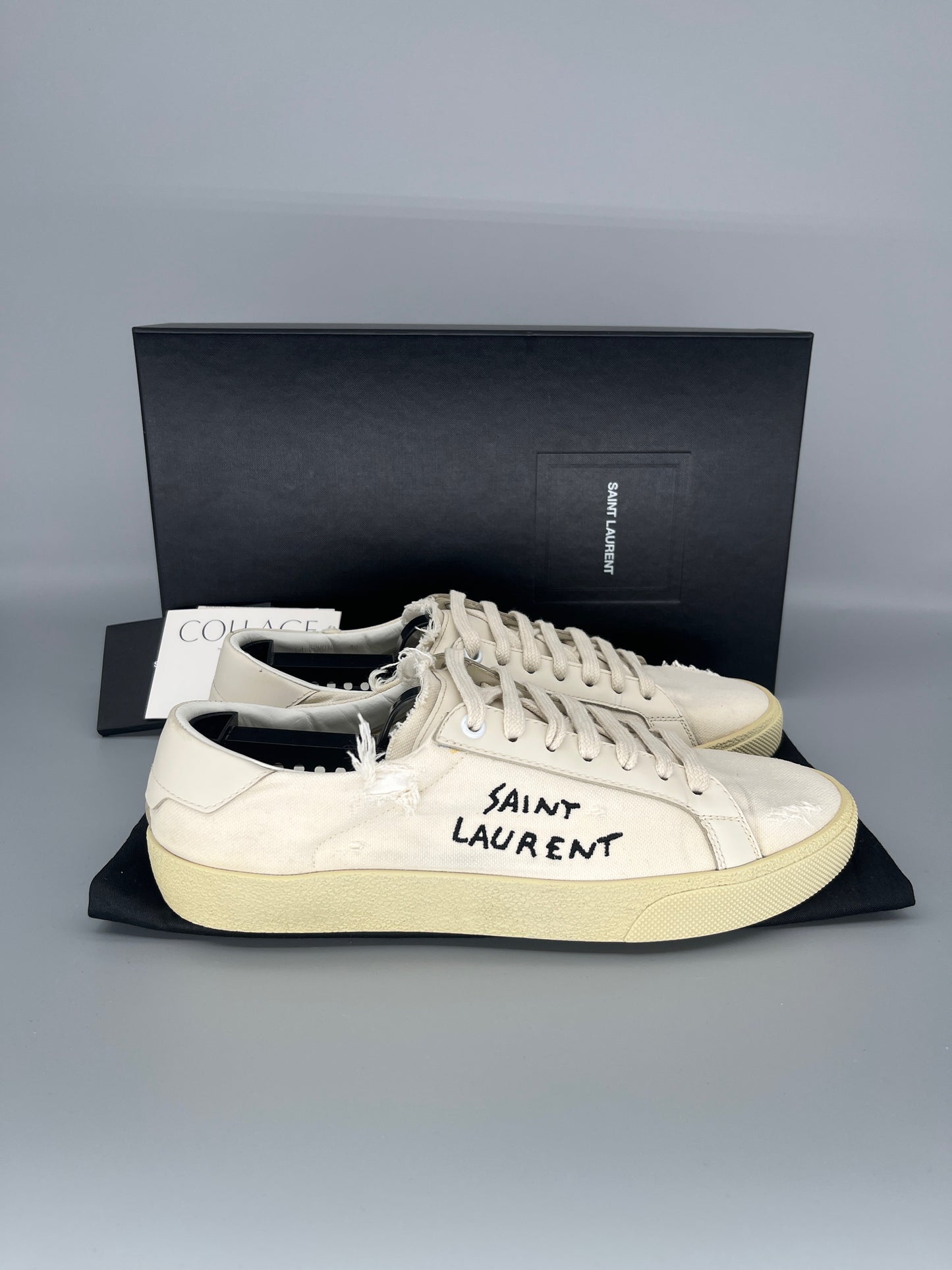 Saint Laurent SL/06 Court Classic Beige/Vit 40