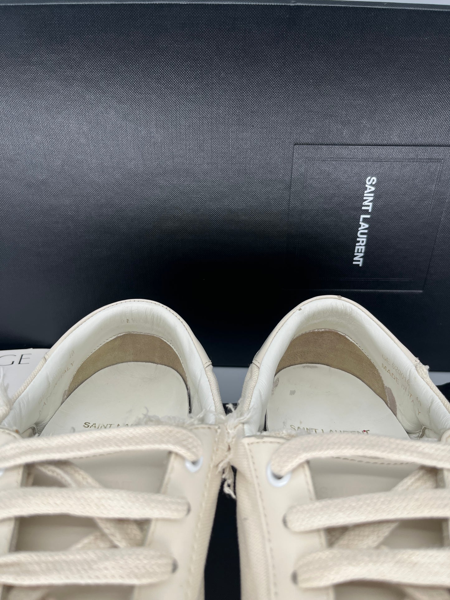 Saint Laurent SL/06 Court Classic Beige/Vit 40