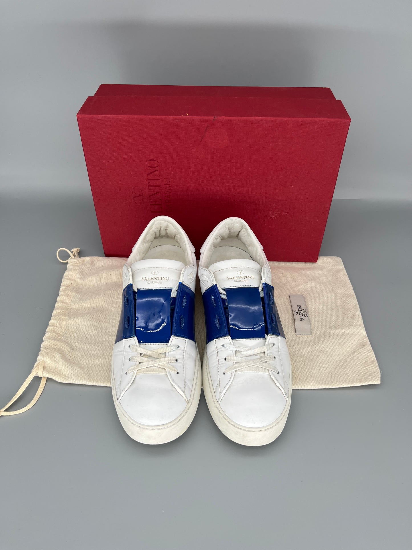 Valentino Open Sneaker Patent Blue | 39