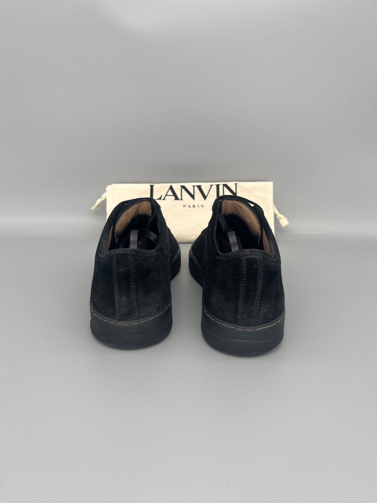 Lanvin Dbb1 Croc Cap Toe Sneaker Black | 42