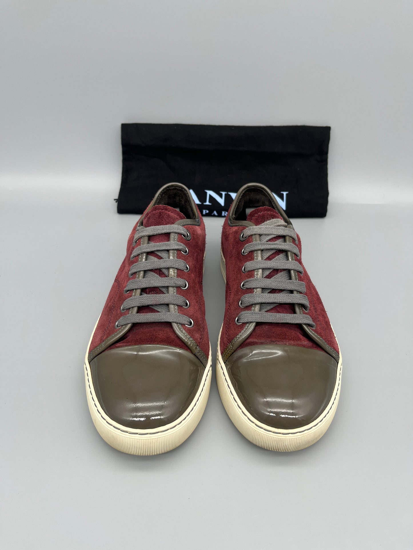 Lanvin Patent Cap Toe Burgundy | 40