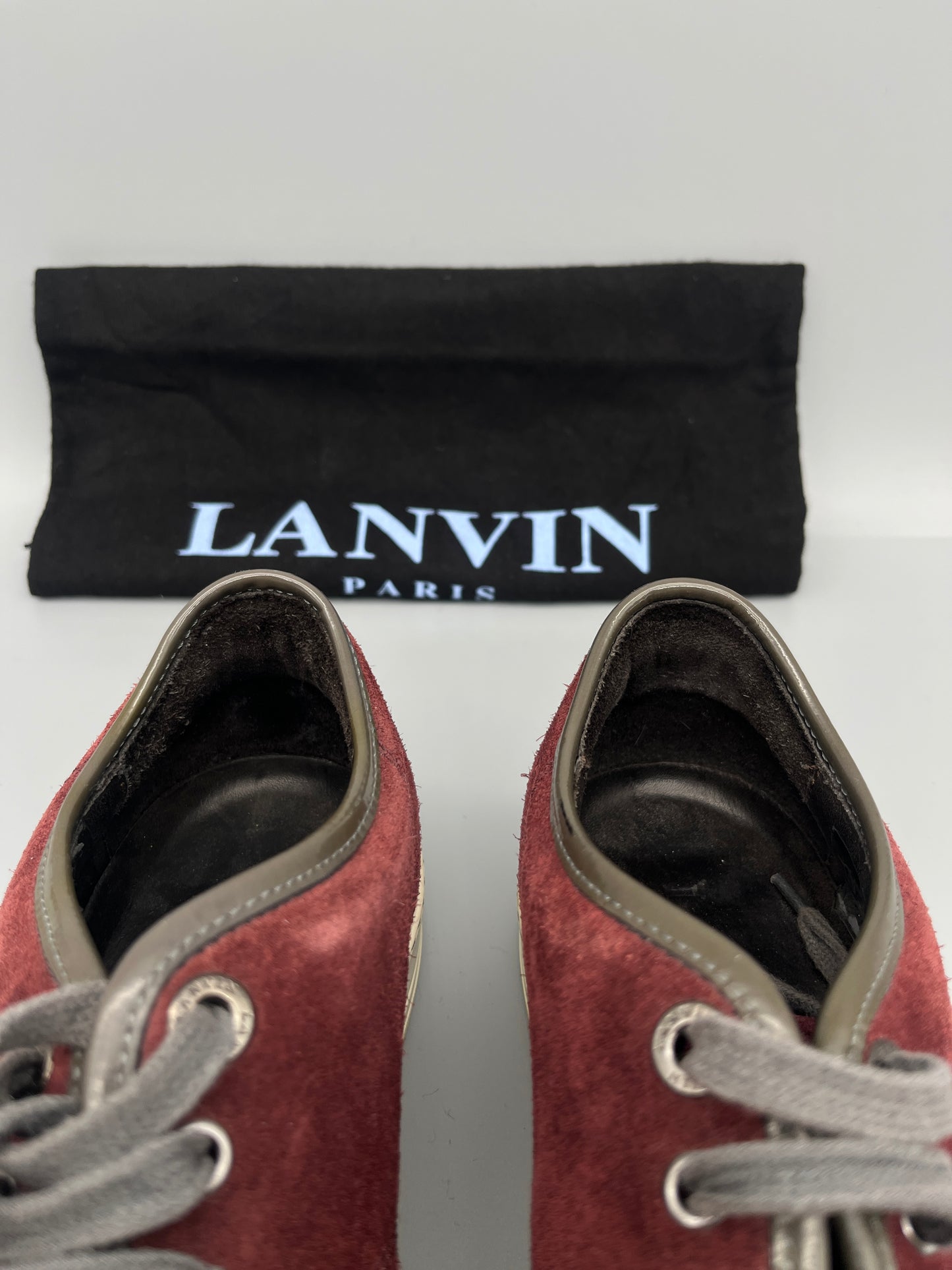 Lanvin Patent Cap Toe Burgundy | 40
