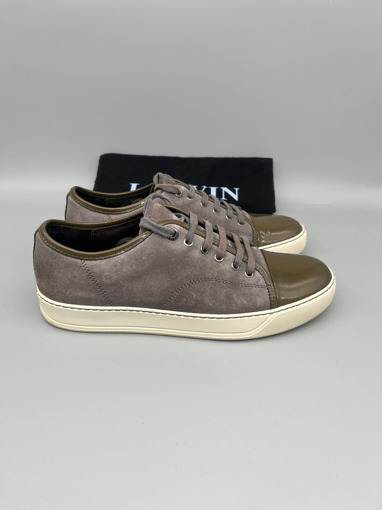Lanvin Patent Cap Toe Grey | 41