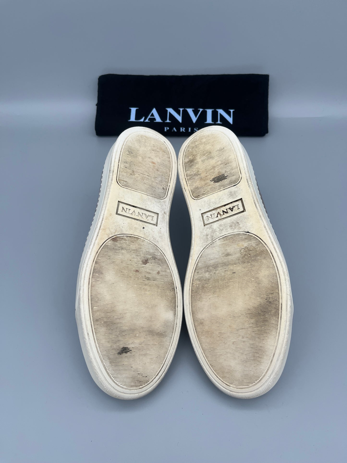 Lanvin Patent Cap Toe Grey | 41