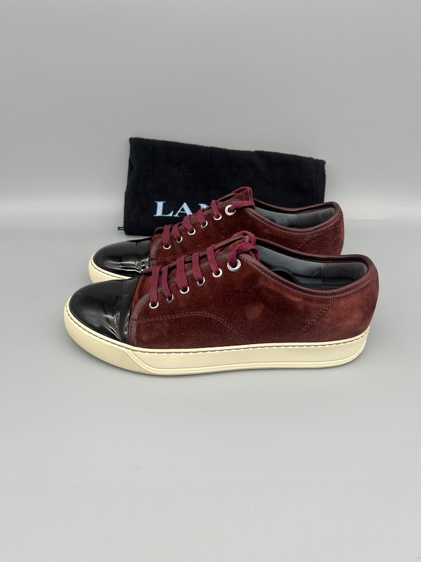 Lanvin Patent Cap Toe Burgundy | 40