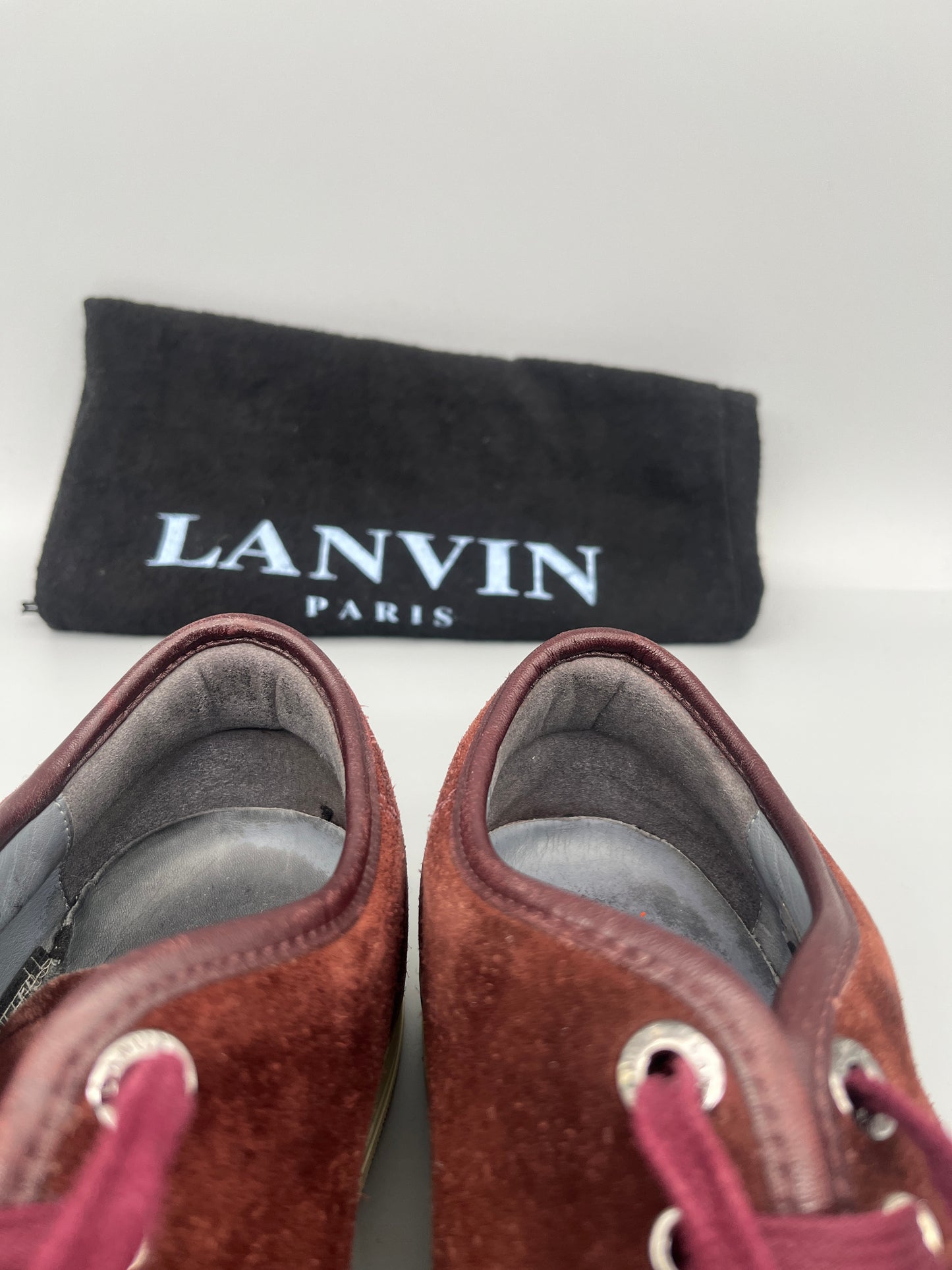 Lanvin Patent Cap Toe Burgundy | 40