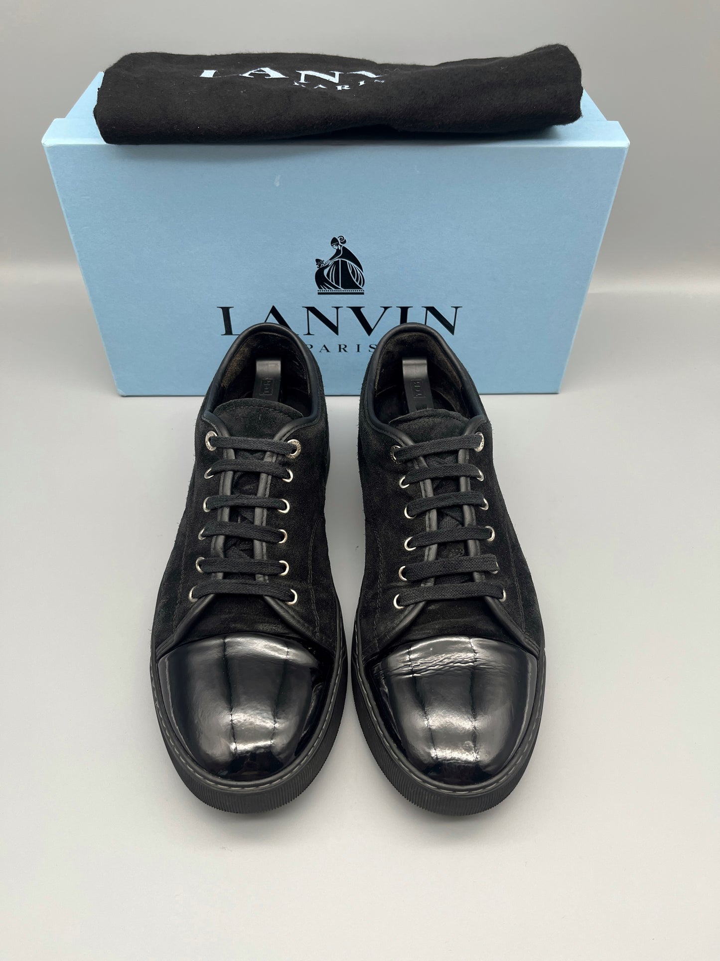 DBB1 Black Suede Patent Cap Toe