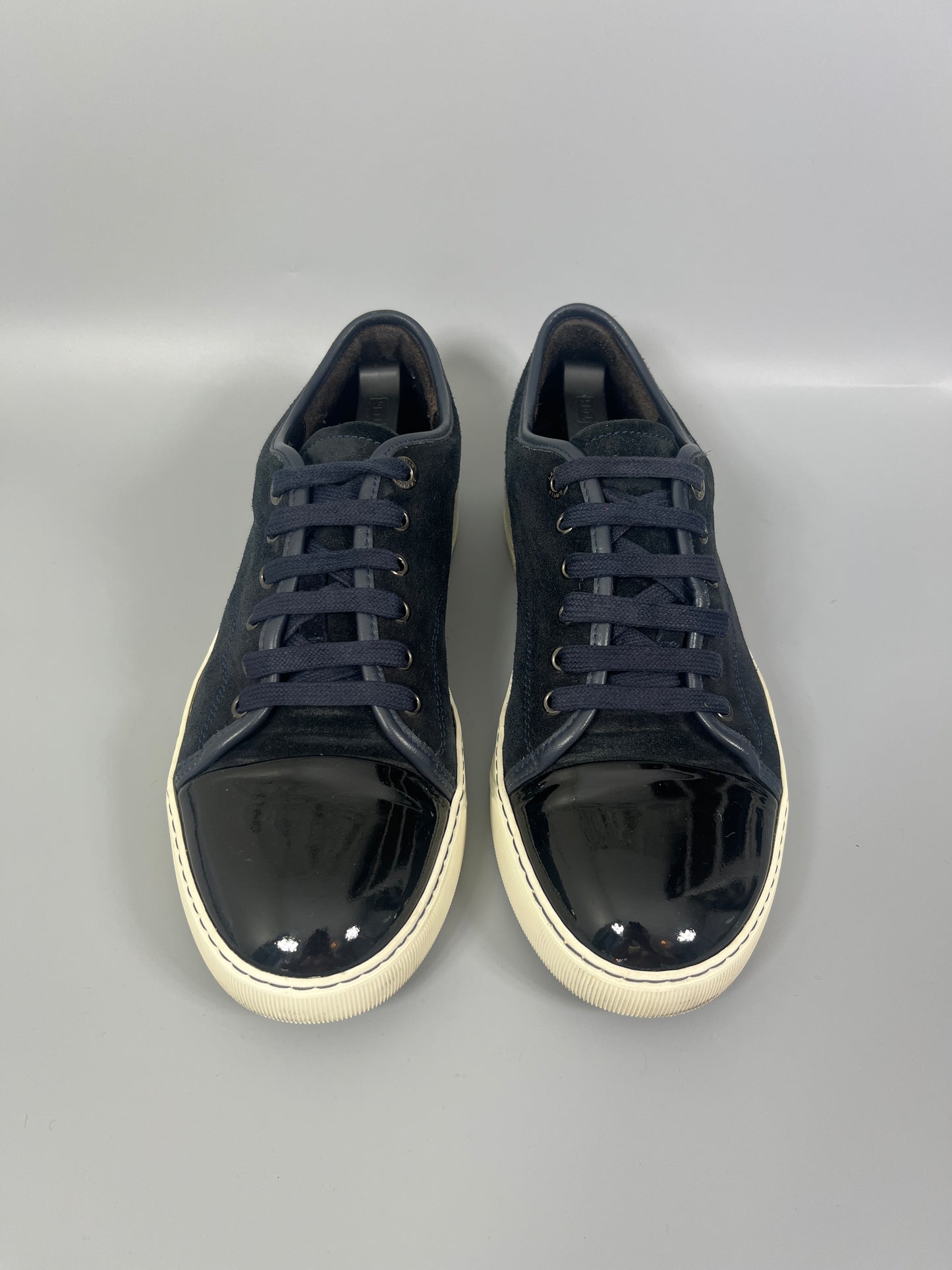 Lanvin Patent Cap Toe Navy | 41