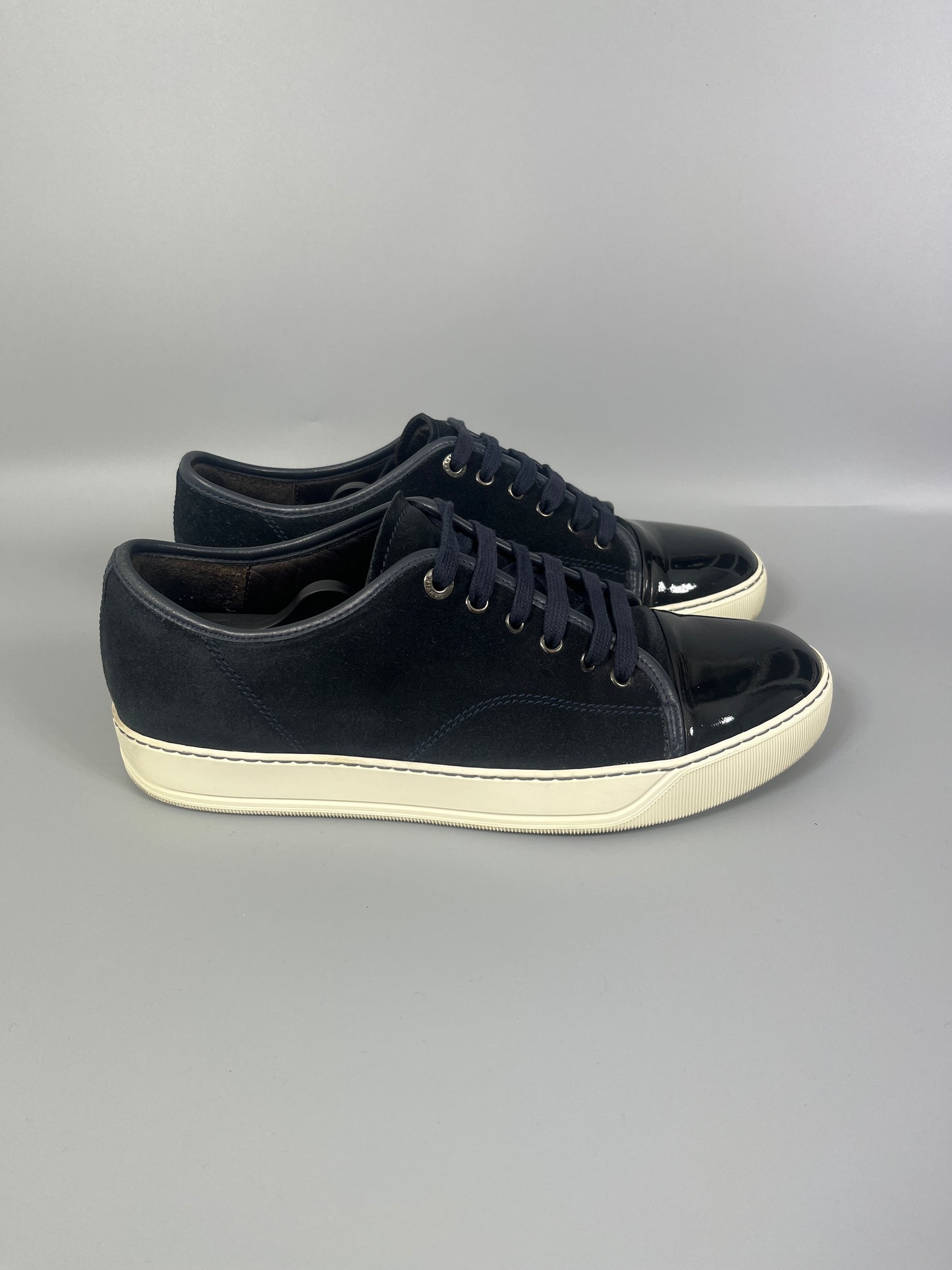 Lanvin Patent Cap Toe Navy | 41