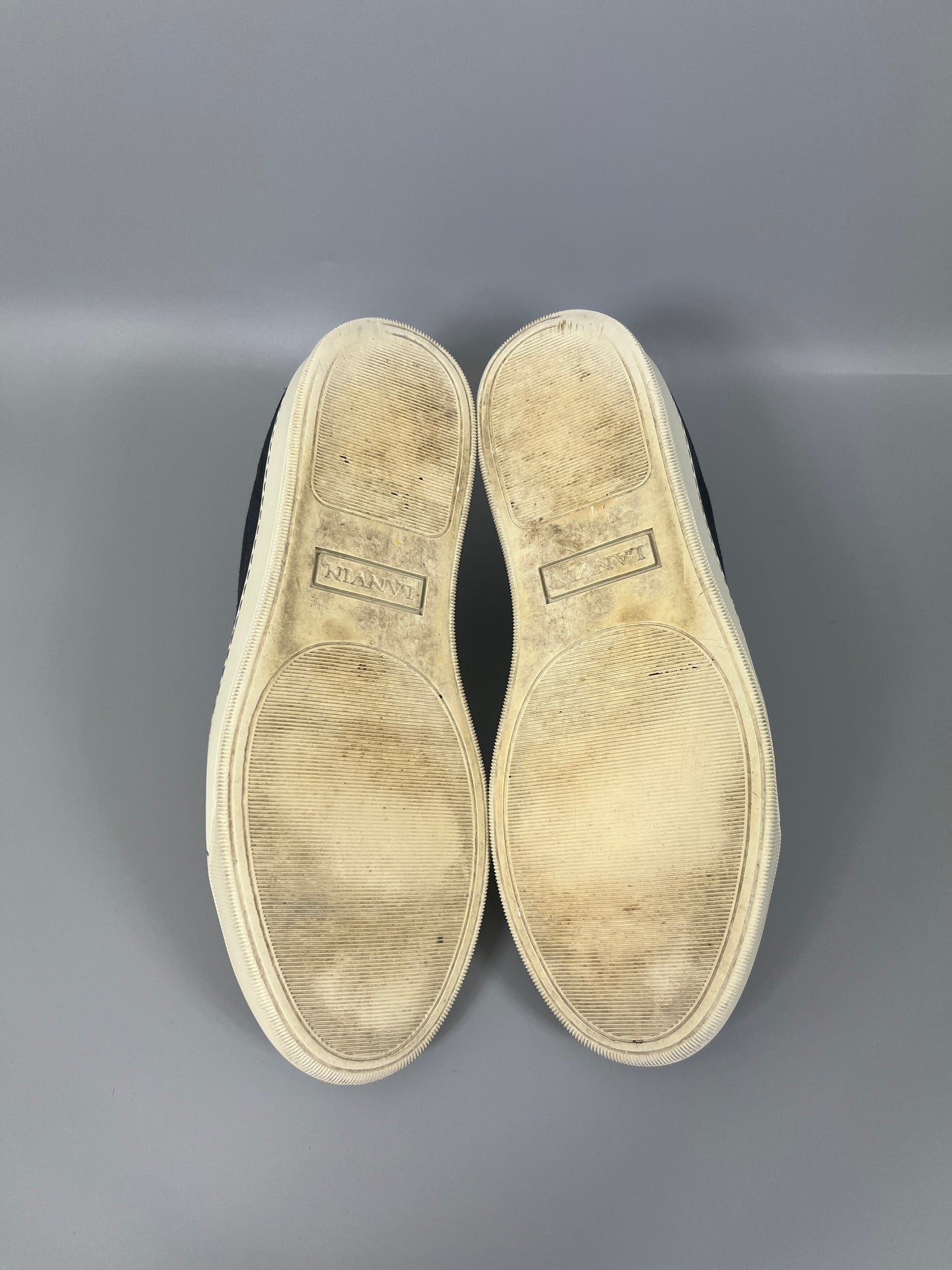 Lanvin Patent Cap Toe Navy | 41