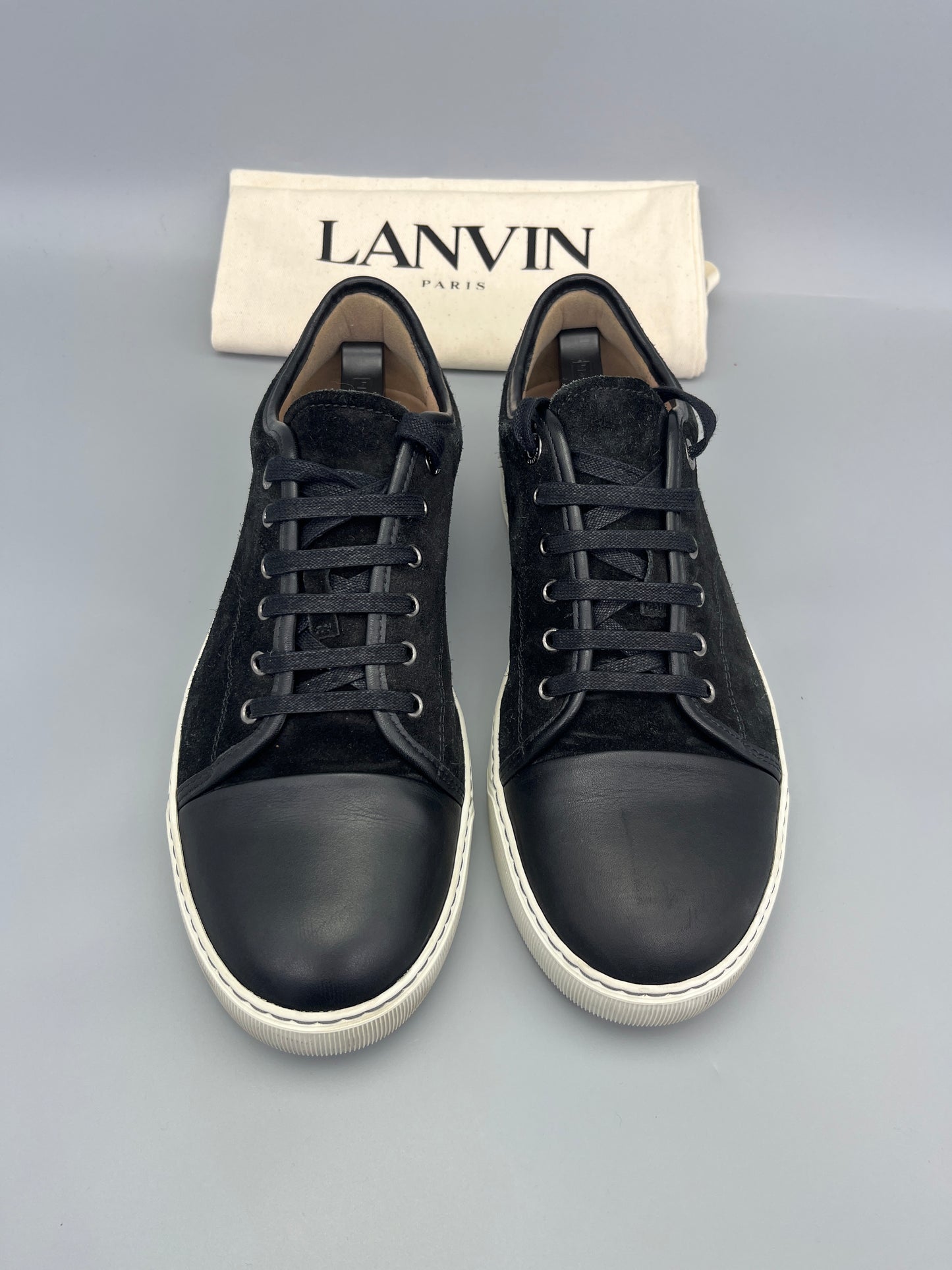 Lanvin Nappa Cap Toe Black | 44