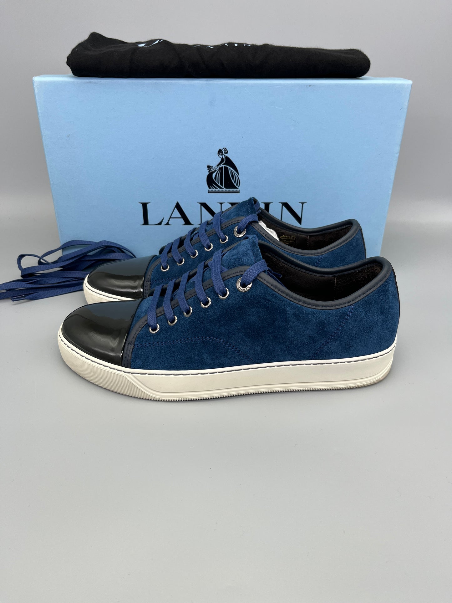 Lanvin Patent Cap Toe Blue | 40