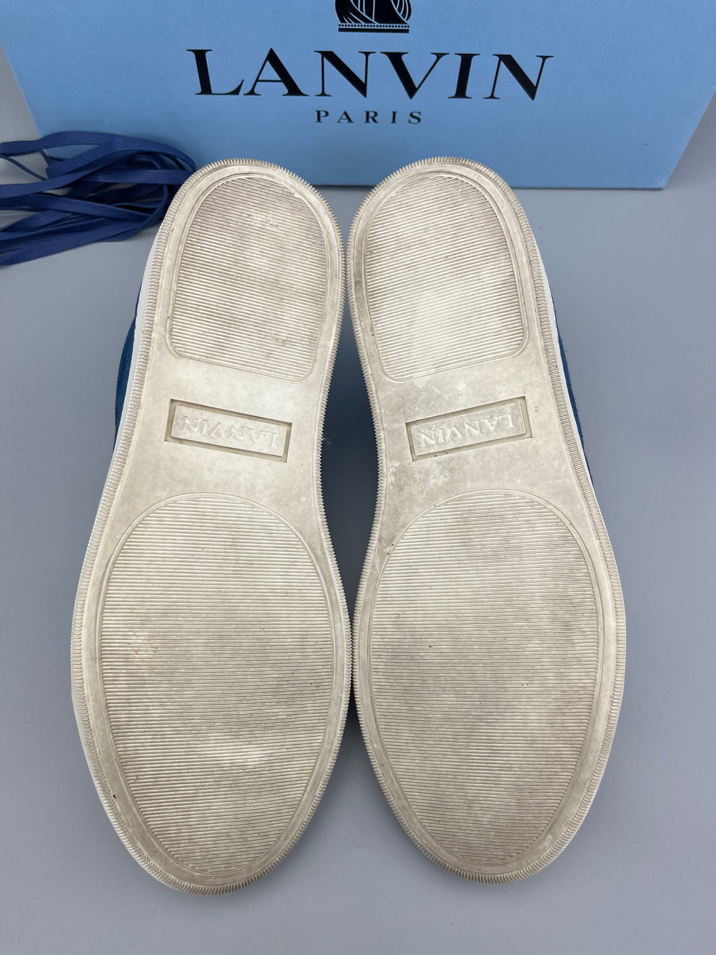 Lanvin Patent Cap Toe Blue | 40