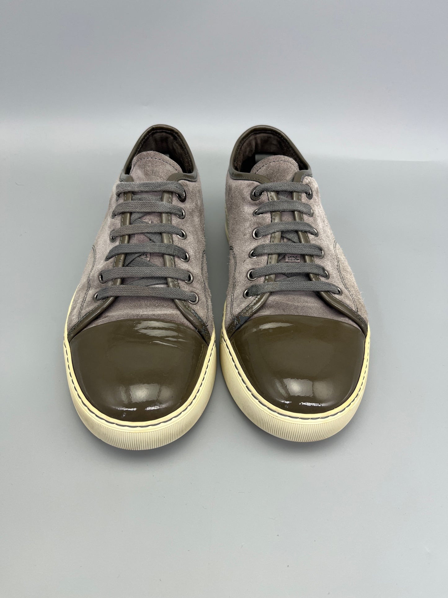 Lanvin Patent Cap Toe Grey | 41
