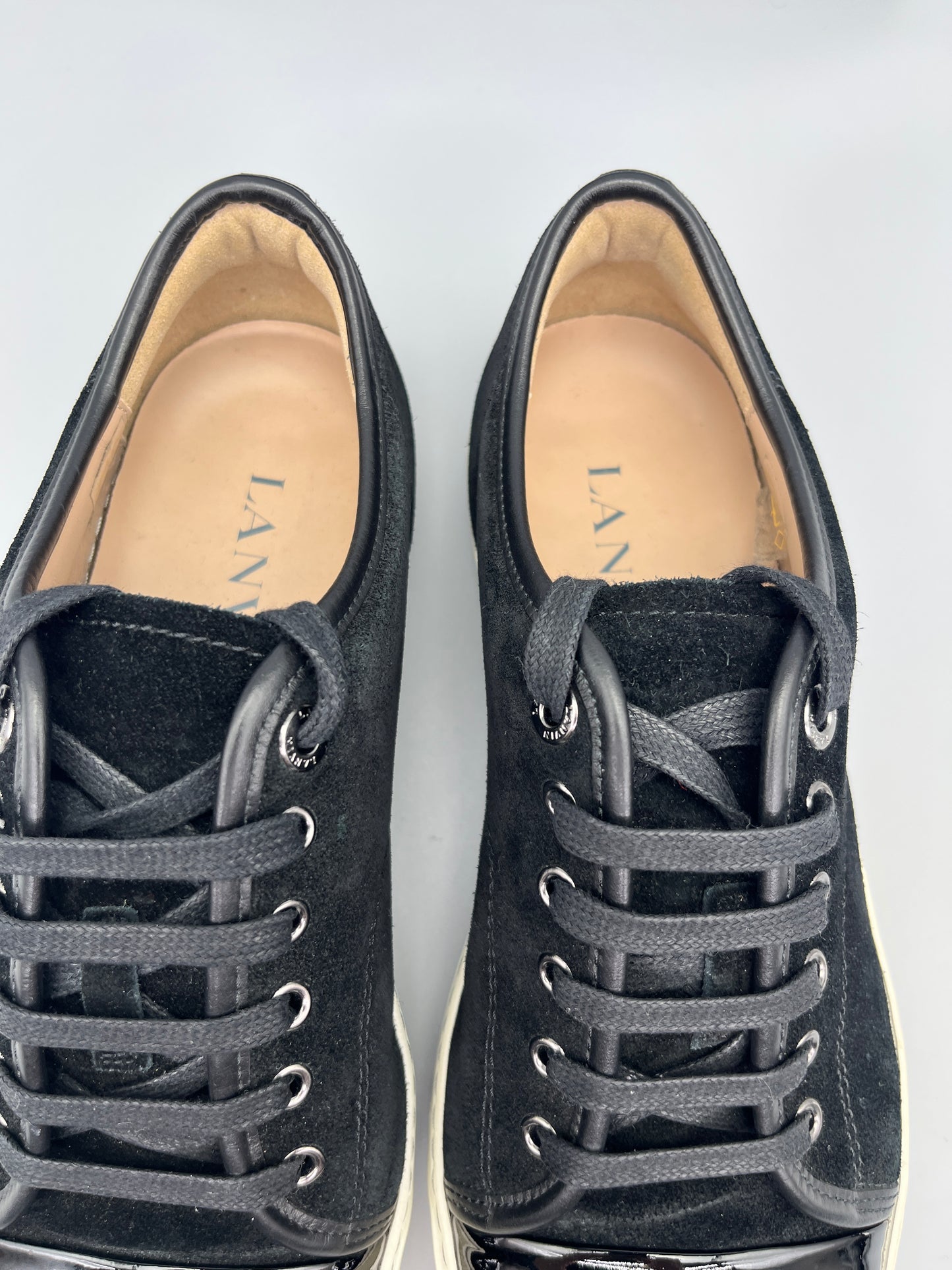 Lanvin Patent Cap Toe Black | 42