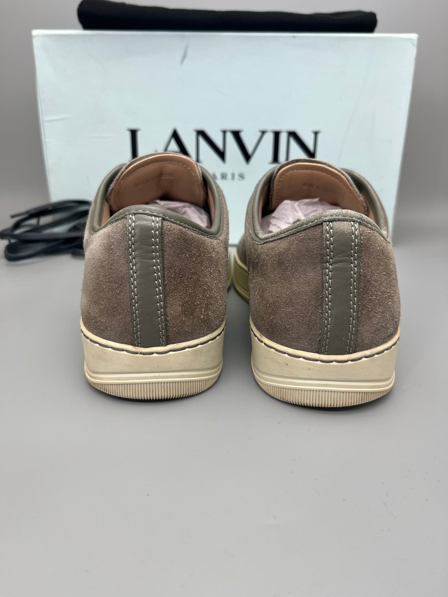 Lanvin Dbb1 Patent Cap Toe Sneaker Grey | 39