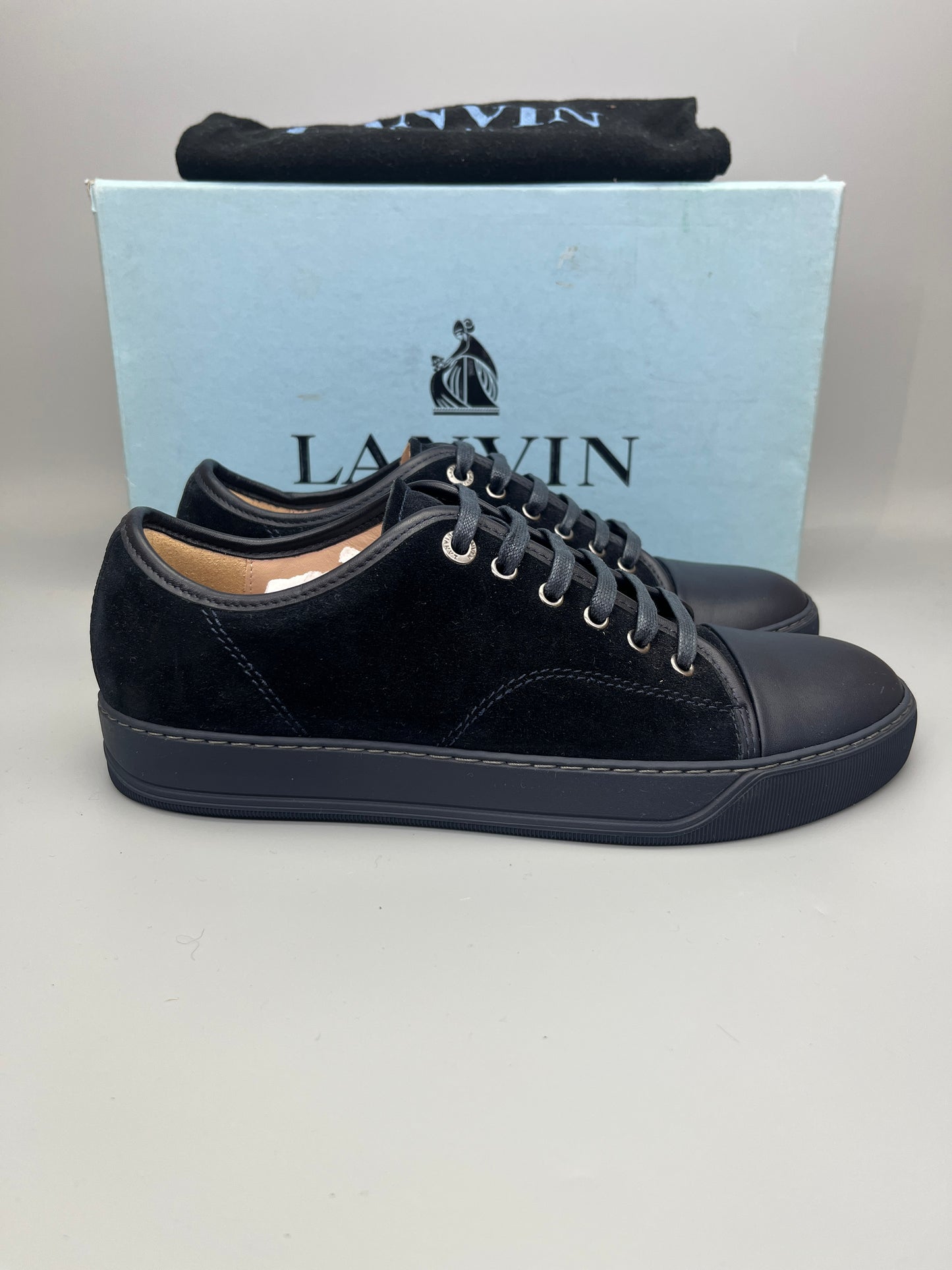 Lanvin Dbb1 Nappa Cap Toe Sneaker Navy | 40