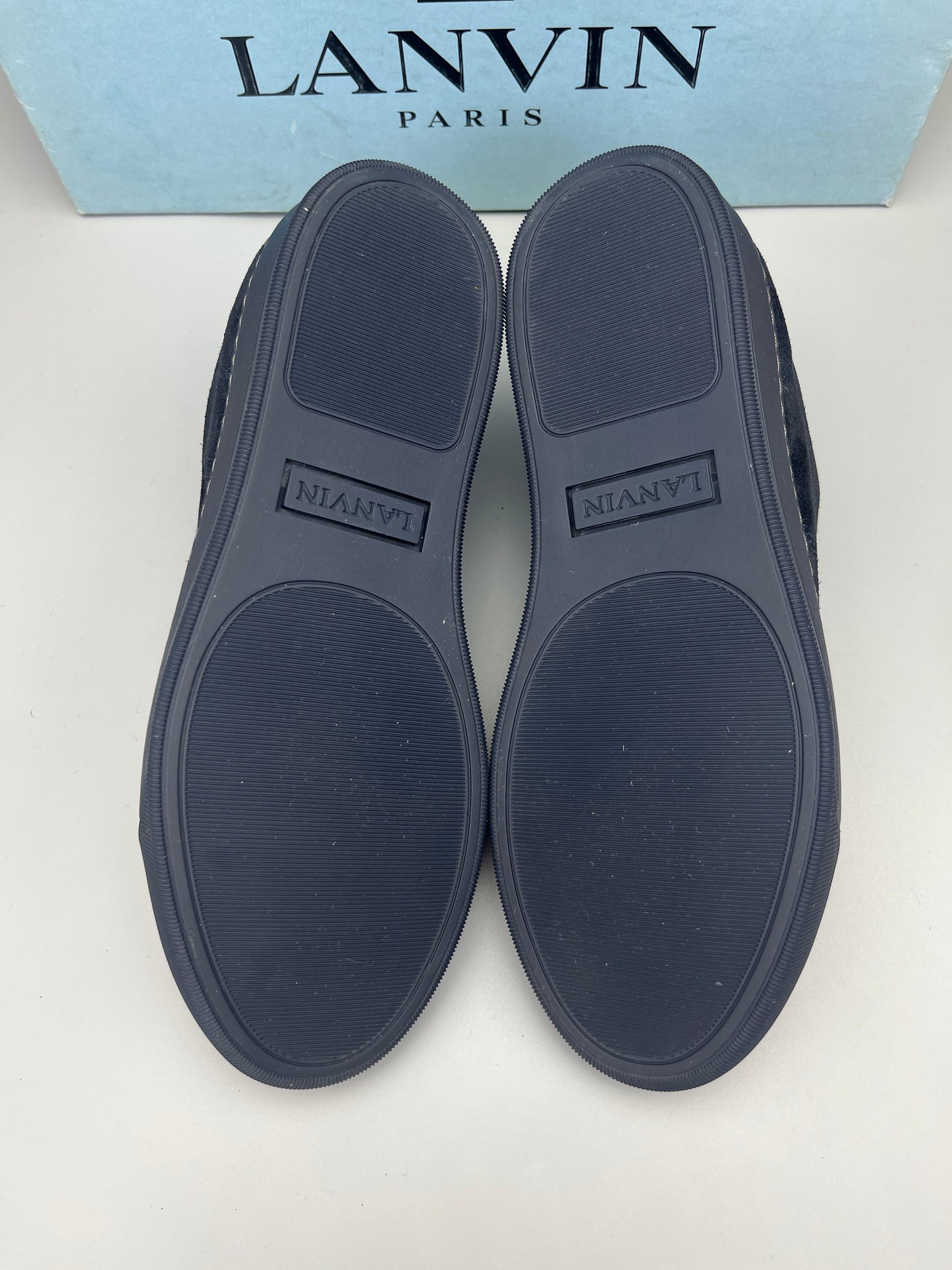Lanvin Dbb1 Nappa Cap Toe Sneaker Navy | 40