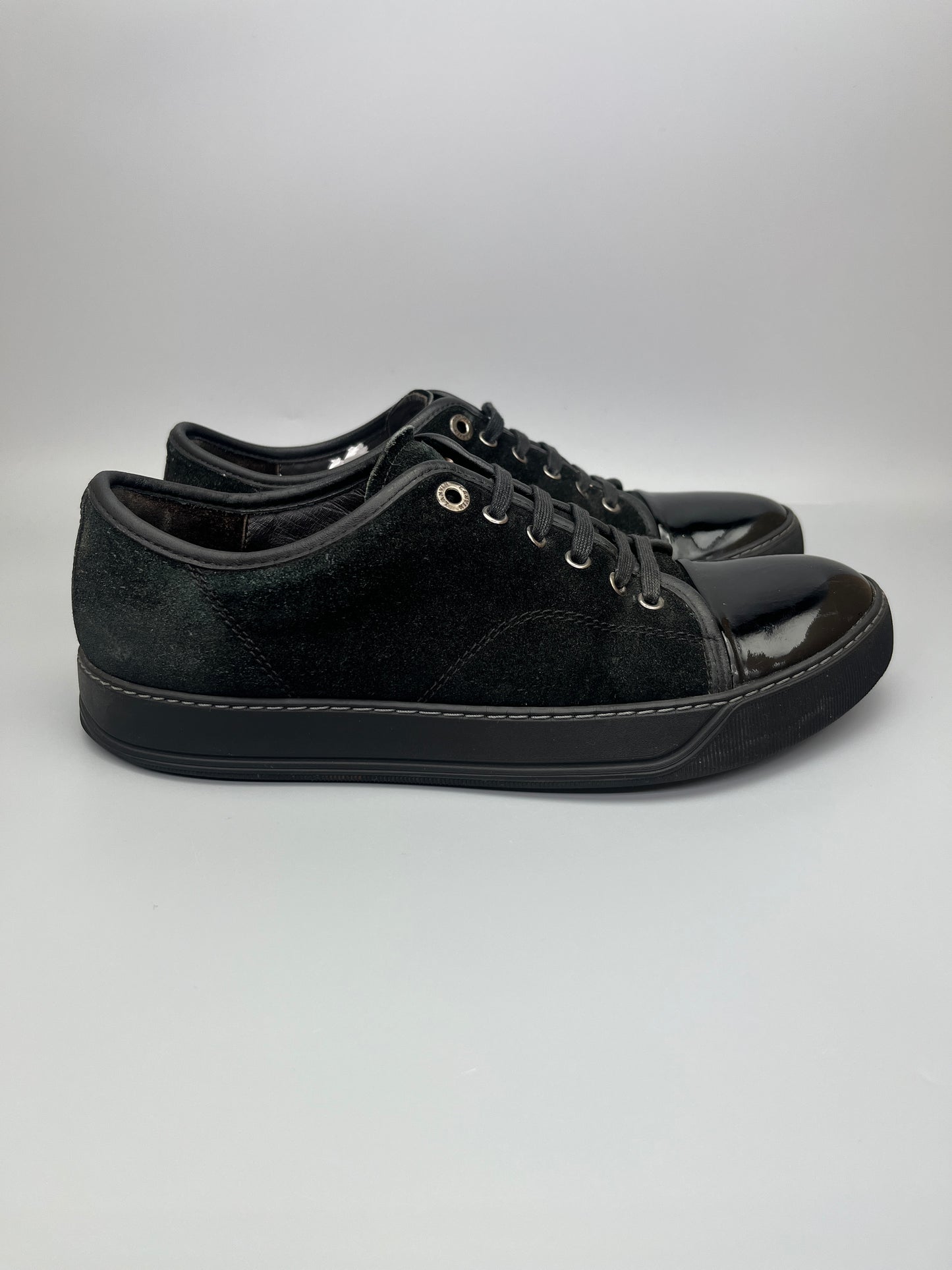 Lanvin Dbb1 Patent Cap Toe Sneaker Black | 41