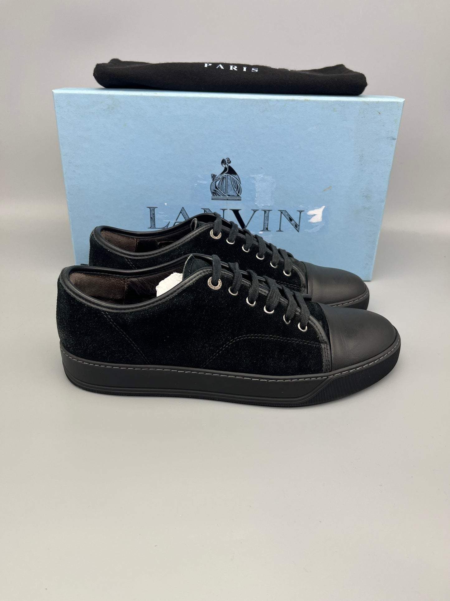 Lanvin Dbb1 Nappa Cap Toe Sneaker Black | 41