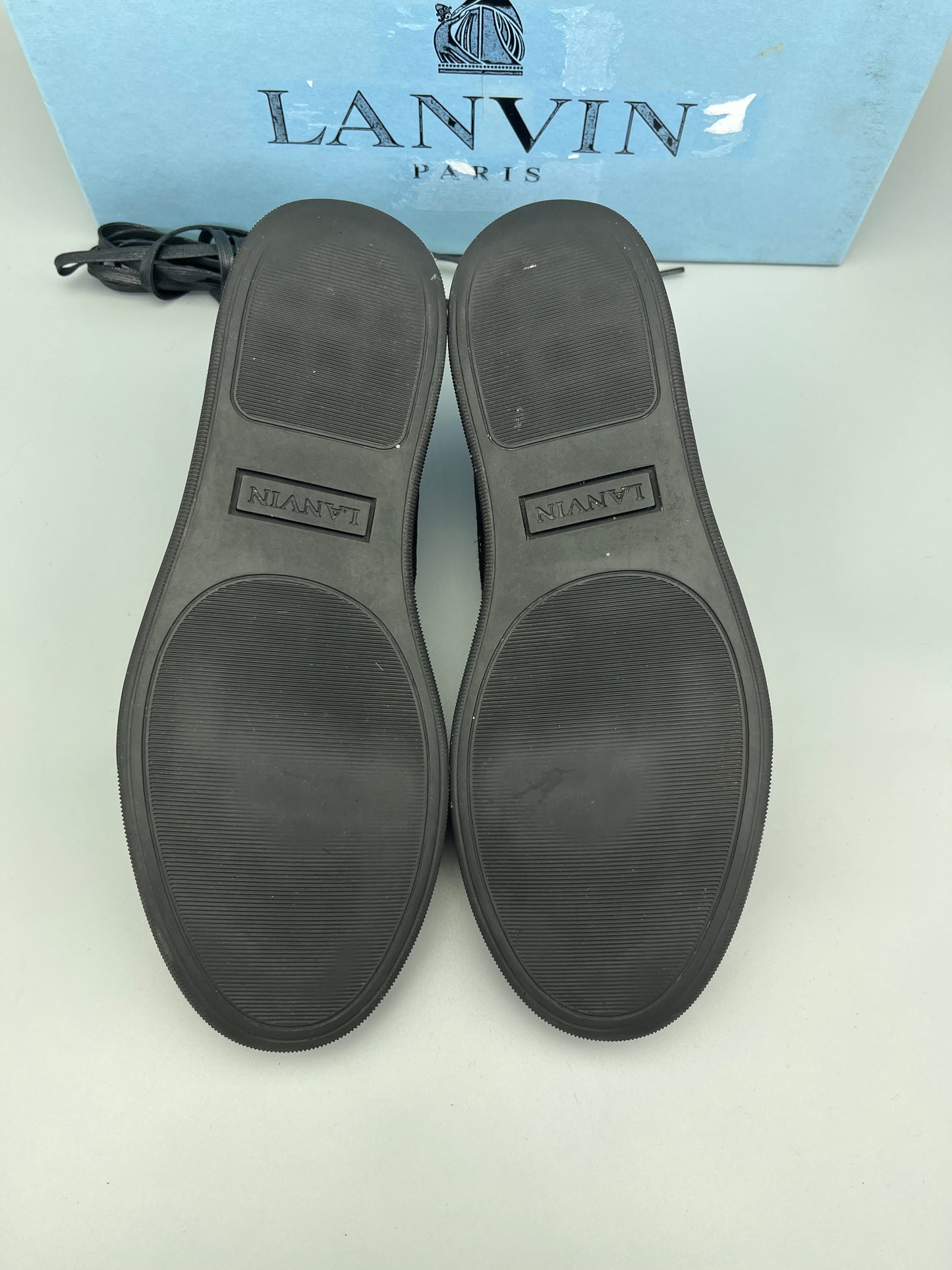 Lanvin Dbb1 Nappa Cap Toe Sneaker Black | 41