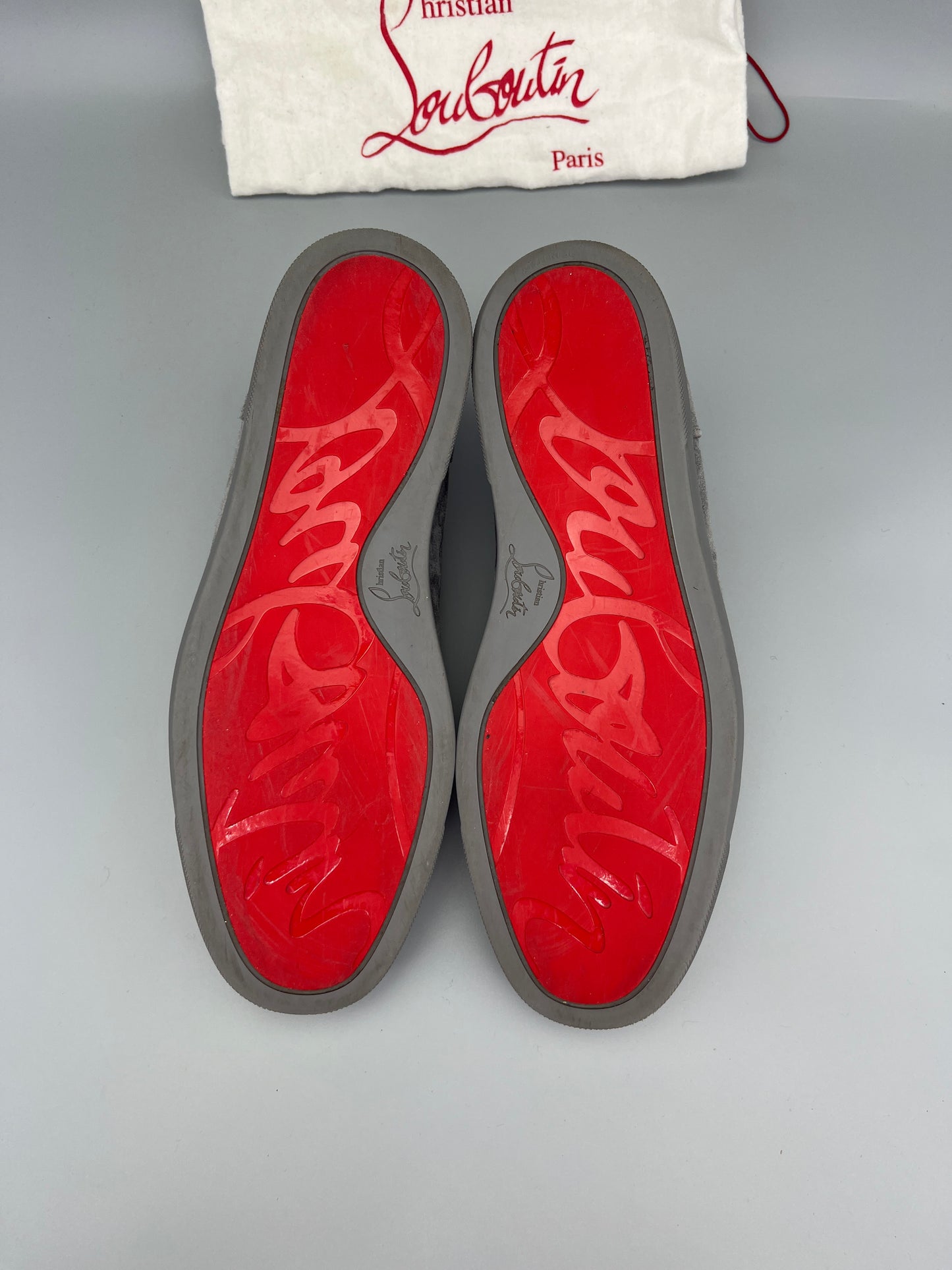 Christian Louboutin Louis Junior Spikes Sneaker Grey | 44