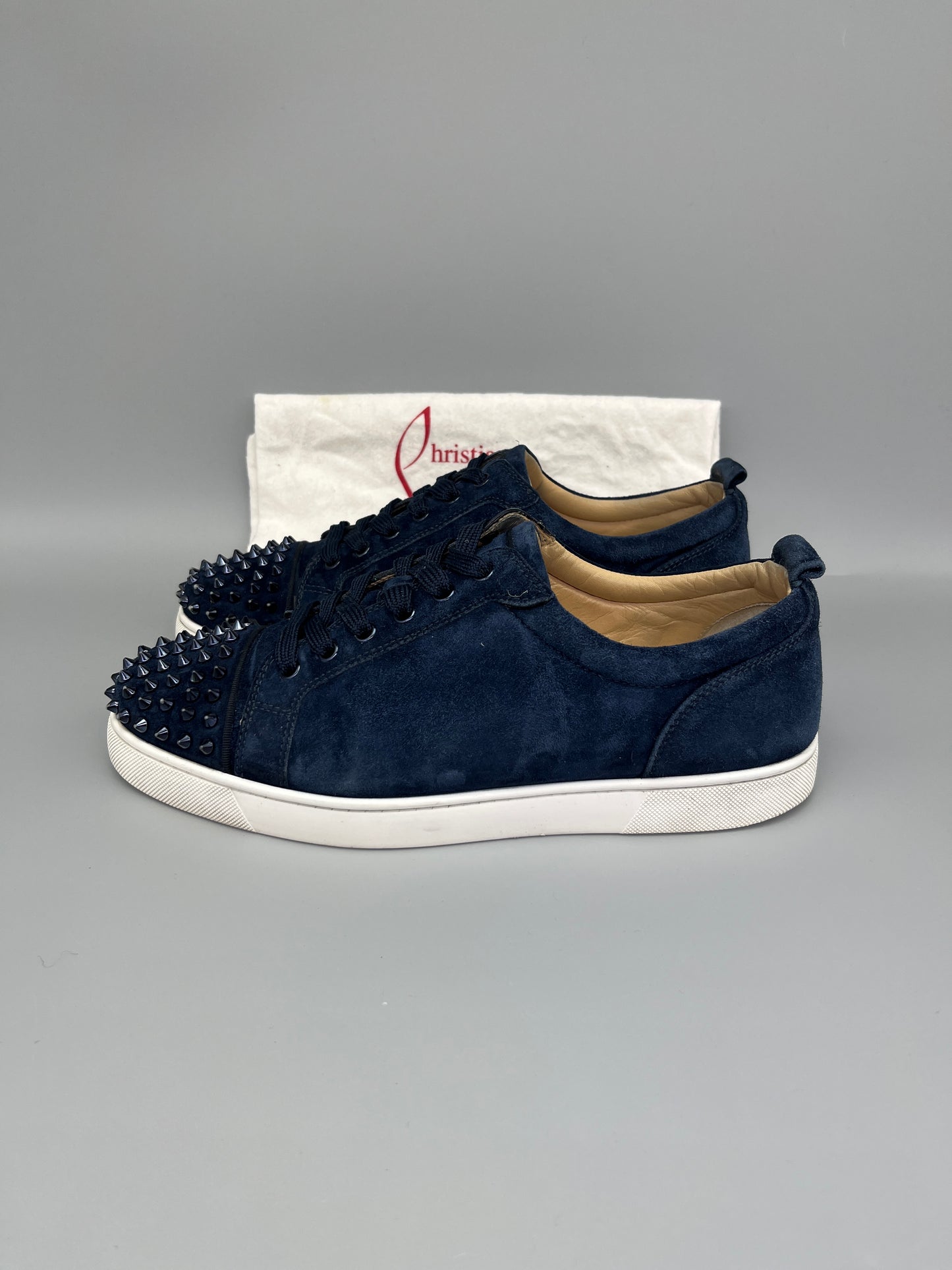 Christian Louboutin Louis Junior Spikes Sneaker Navy | 44