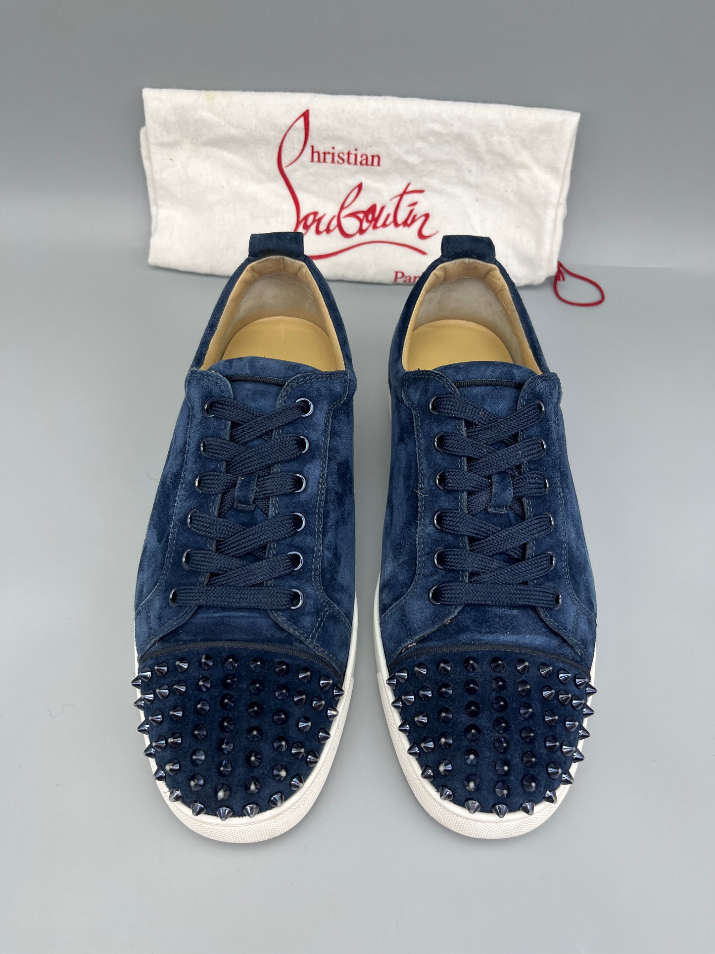 Christian Louboutin Louis Junior Spikes Sneaker Navy | 44