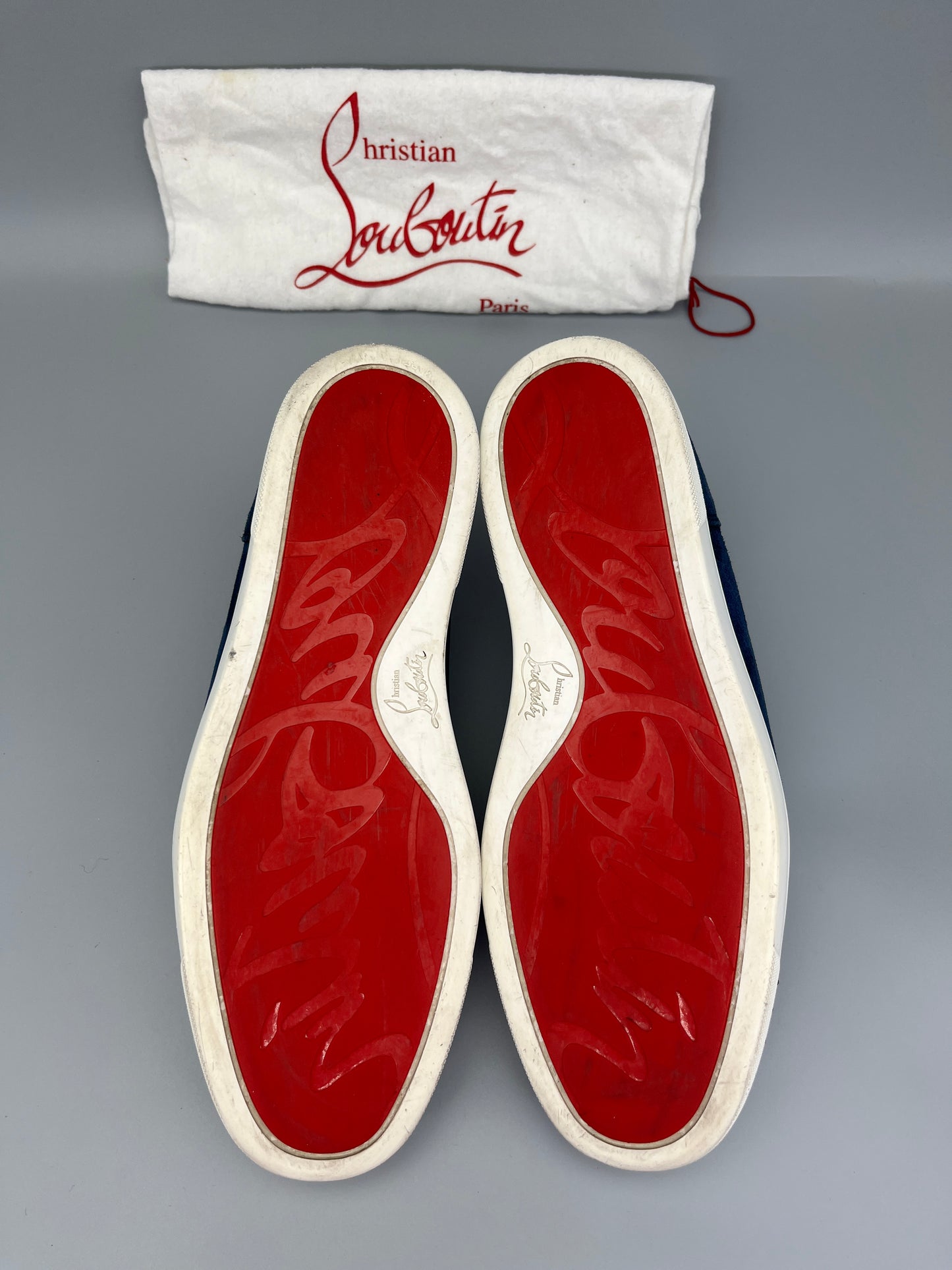 Christian Louboutin Louis Junior Spikes Sneaker Navy | 44