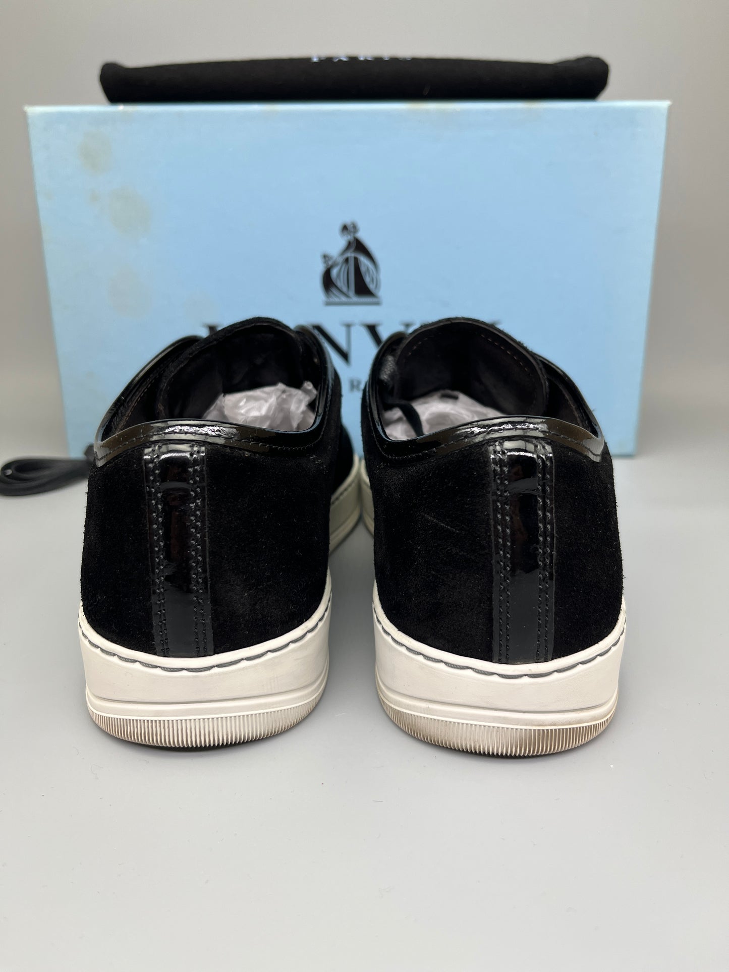 Lanvin Dbb1 Patent Cap Toe Sneaker Black | 41