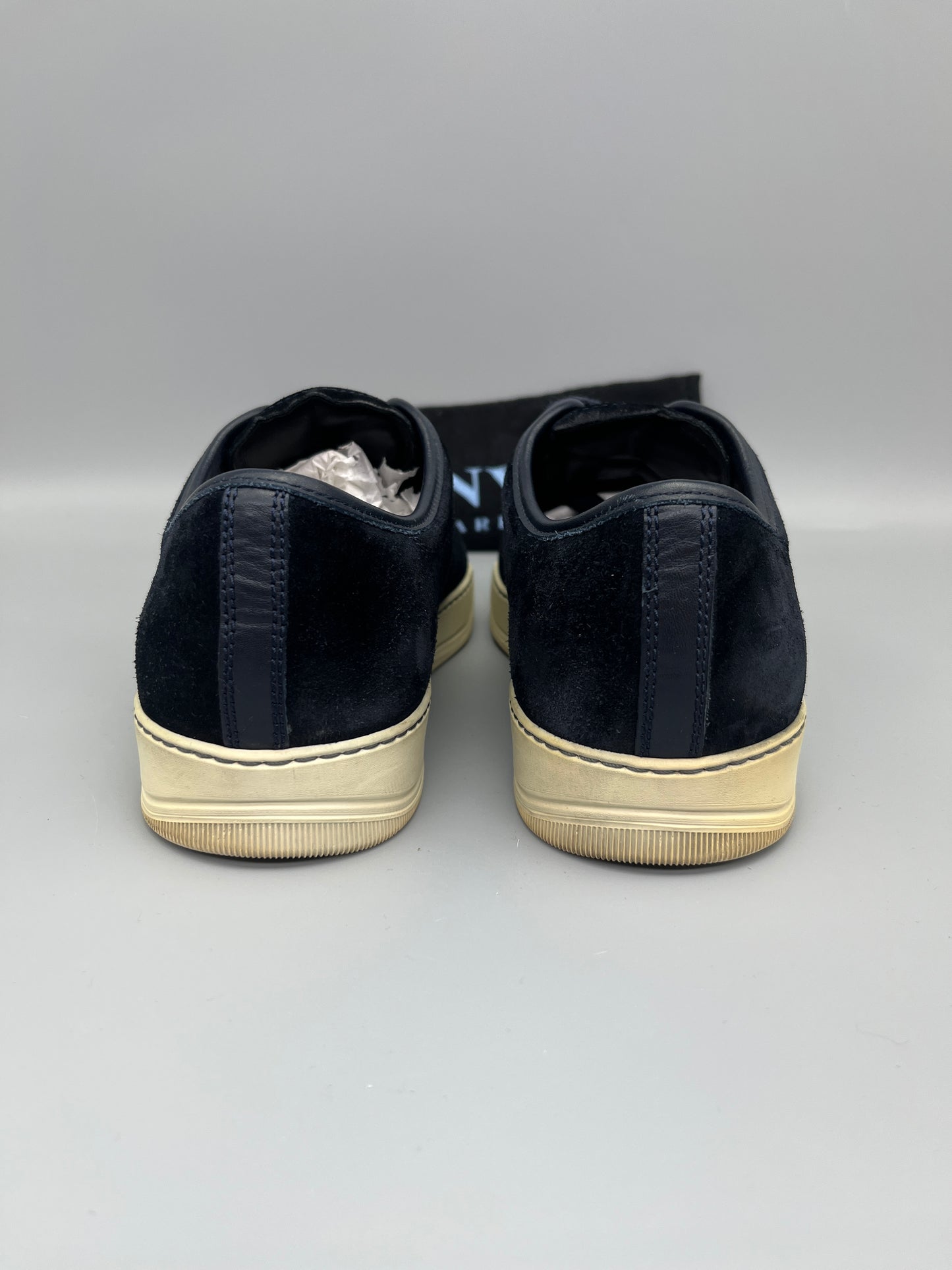 Lanvin Dbb1 Patent Cap Toe Sneaker Navy | 43