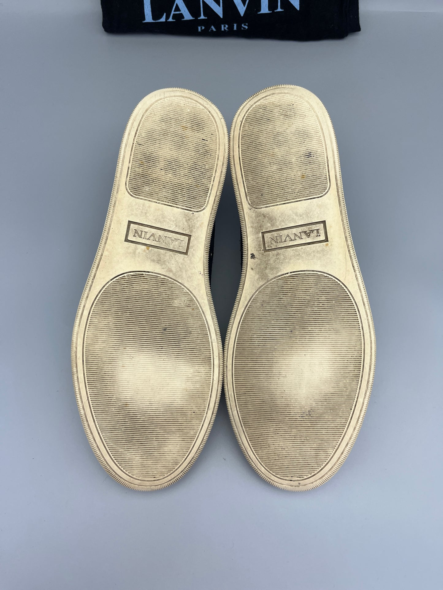 Lanvin Dbb1 Patent Cap Toe Sneaker Navy | 43