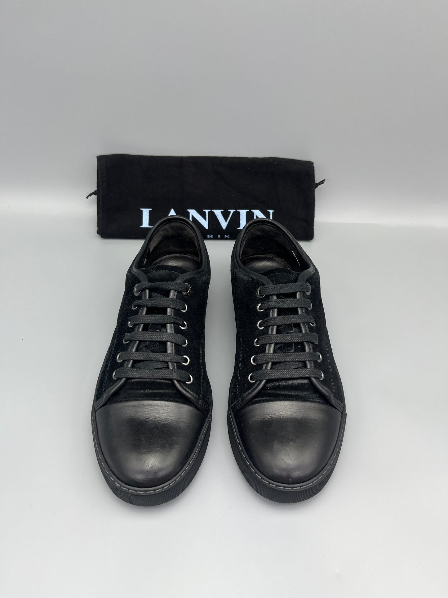 Lanvin Dbb1 Nappa Cap Toe Sneaker Black | 41
