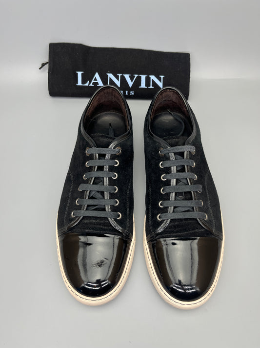 Lanvin Dbb1 Patent Cap Toe Sneaker Black | 46