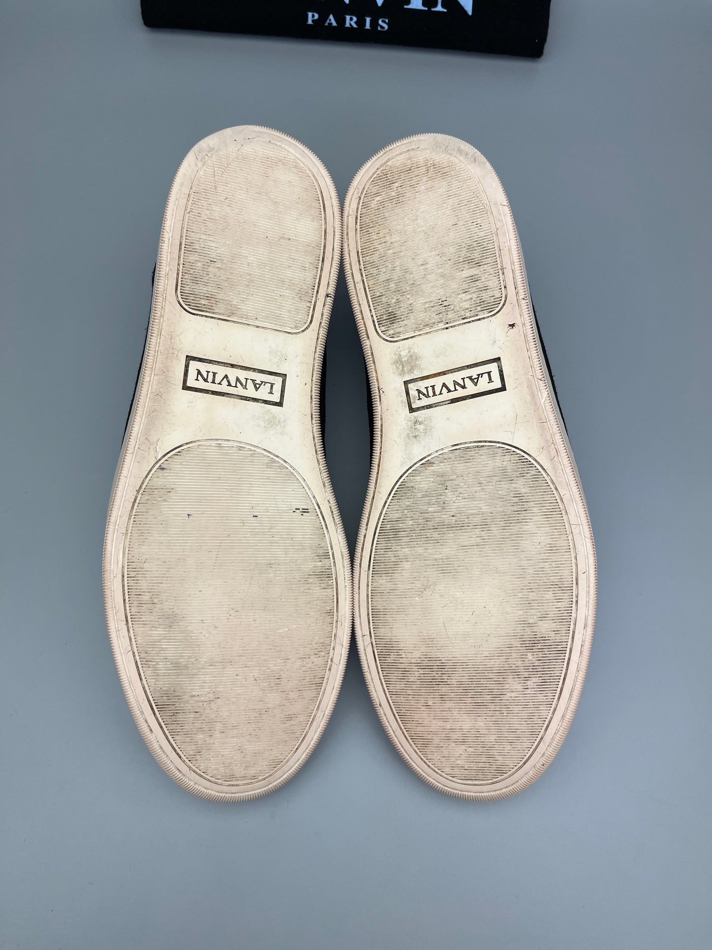 Lanvin Dbb1 Patent Cap Toe Sneaker Black | 46