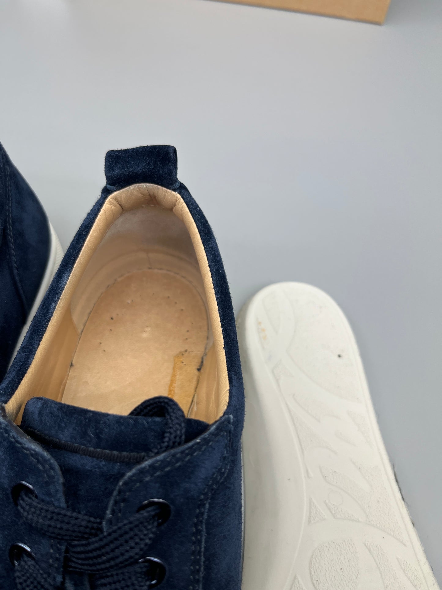 Christian Louboutin Louis Junior Spikes Sneaker Navy | 44