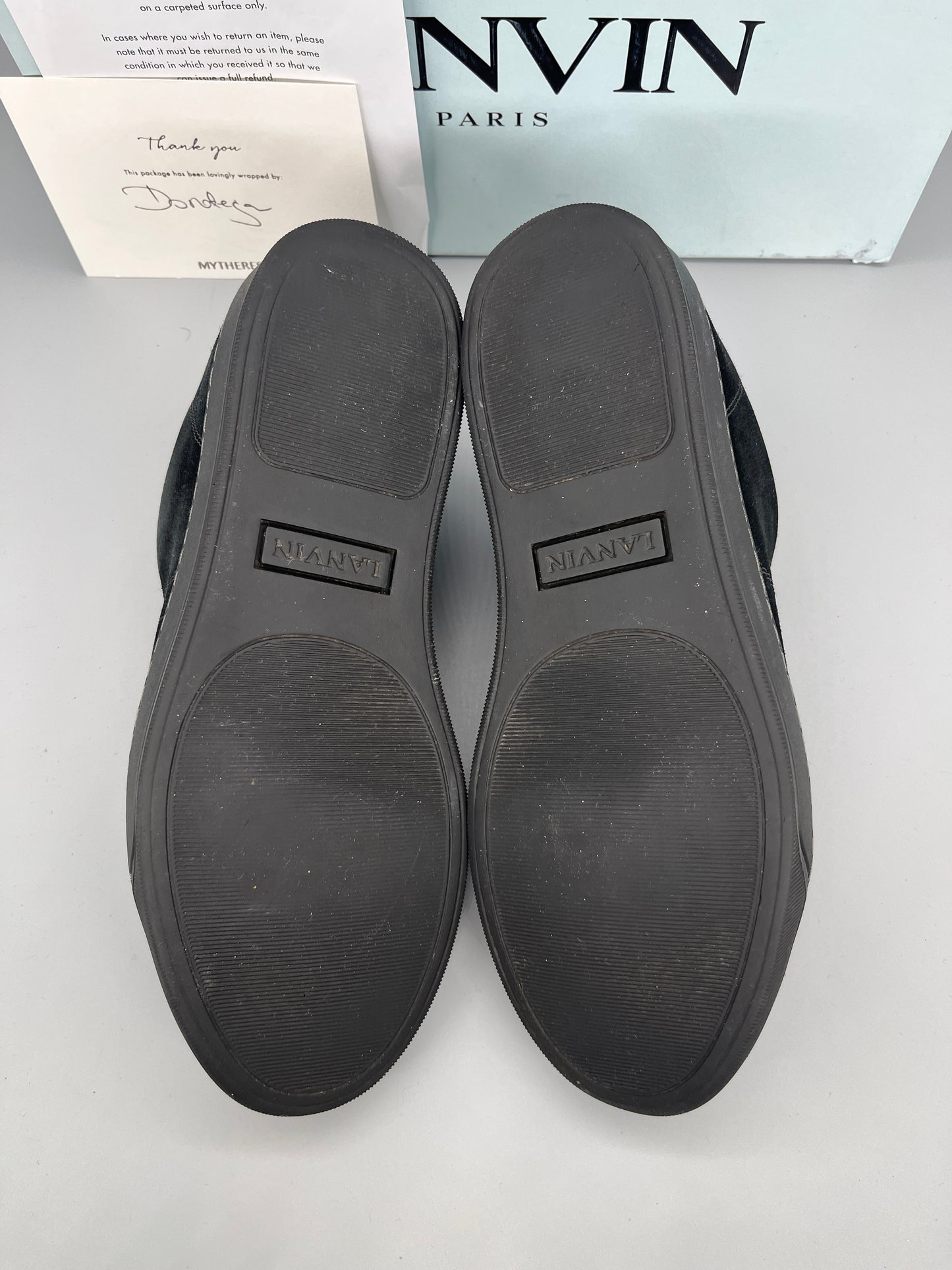 Lanvin Dbb1 Patent Cap Toe Sneaker Black | 43