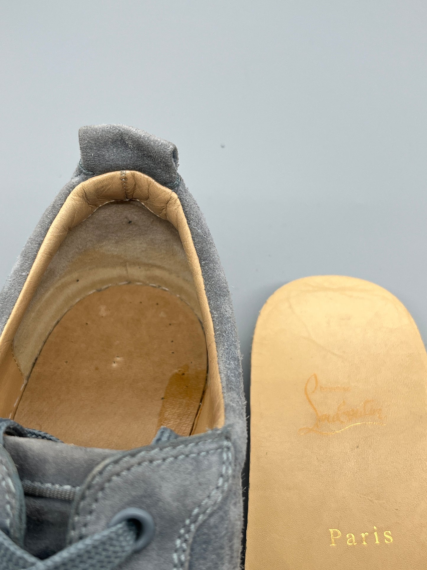 Christian Louboutin Louis Junior Spikes Sneaker Grey | 42