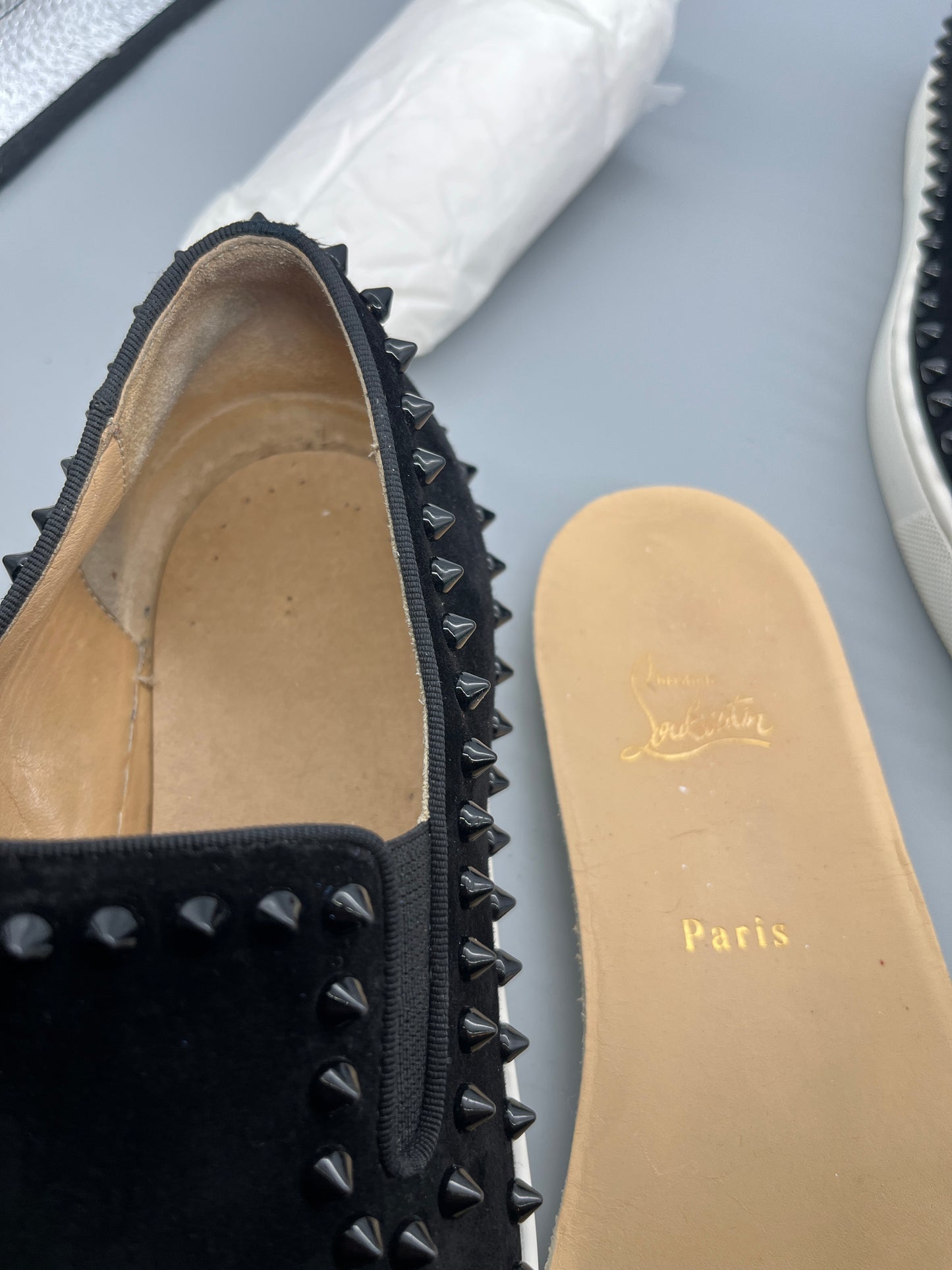Christian Louboutin Pik Boat Spikes Sneaker Black | 42