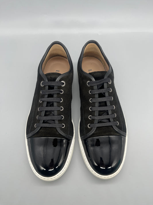Lanvin Dbb1 Patent Cap Toe Sneaker Black | 45