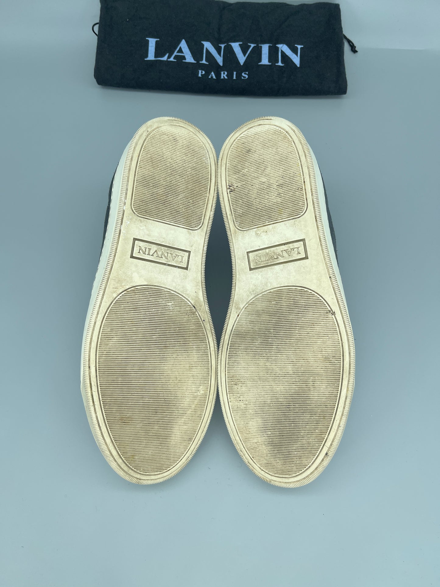 Lanvin Dbb1 Nappa Cap Toe Sneaker Elephant Grey | 42