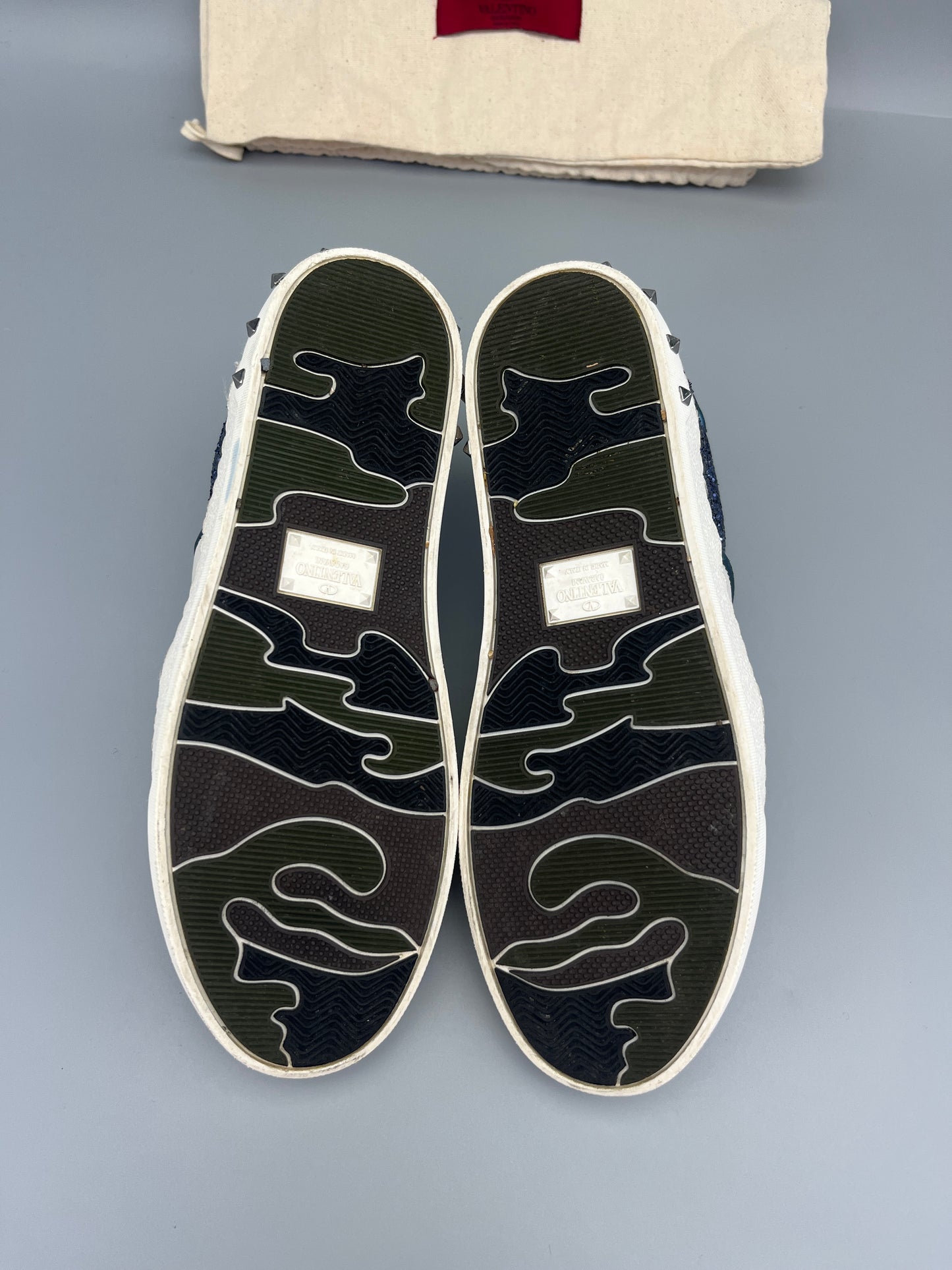 Valentino Flycrew Sneaker Blue Glitter | 35.5