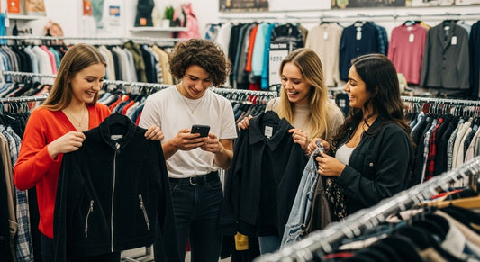 teens thrift store shopping second-hand