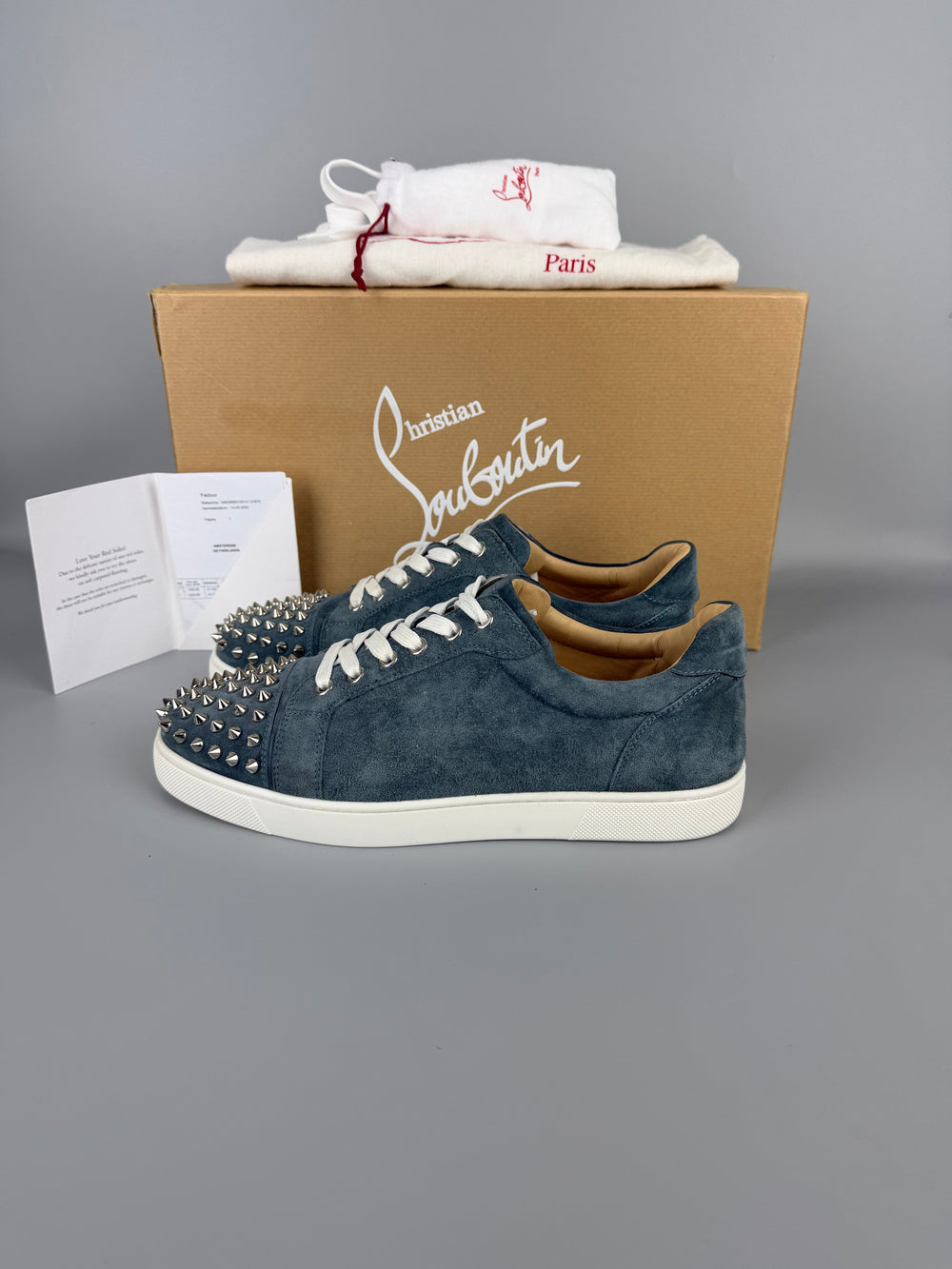 Christian Louboutin Spikes Sneaker Blue | 40.5