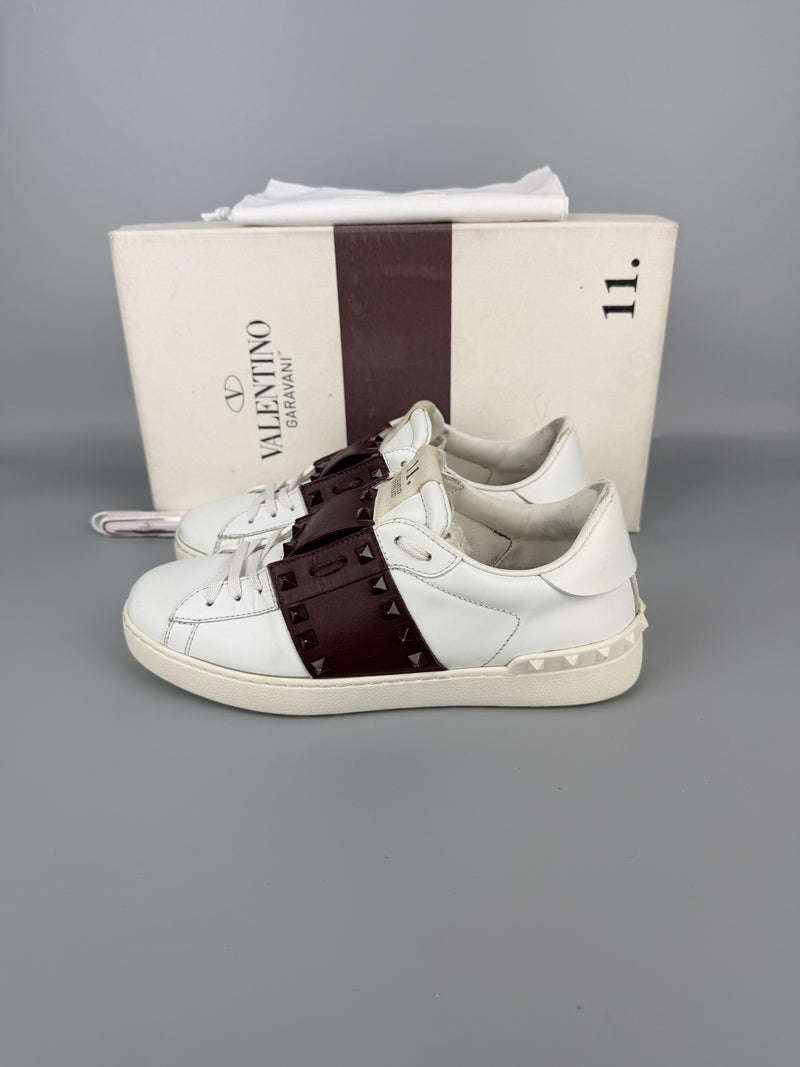 Valentino Open Rockstud Untitled Sneaker Burgundy | 40