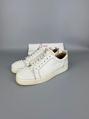 Christian Louboutin Louis Junior Spikes Sneaker White | 41.5