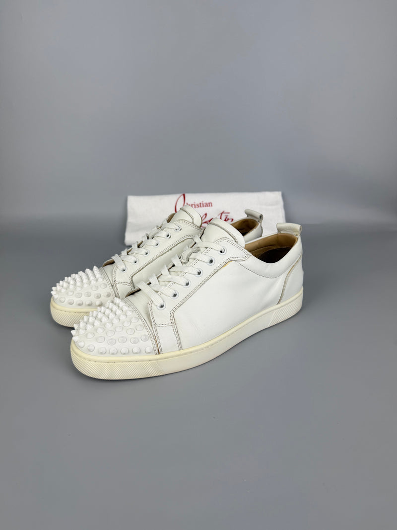 Christian Louboutin Louis Junior Spikes Sneaker White | 41.5